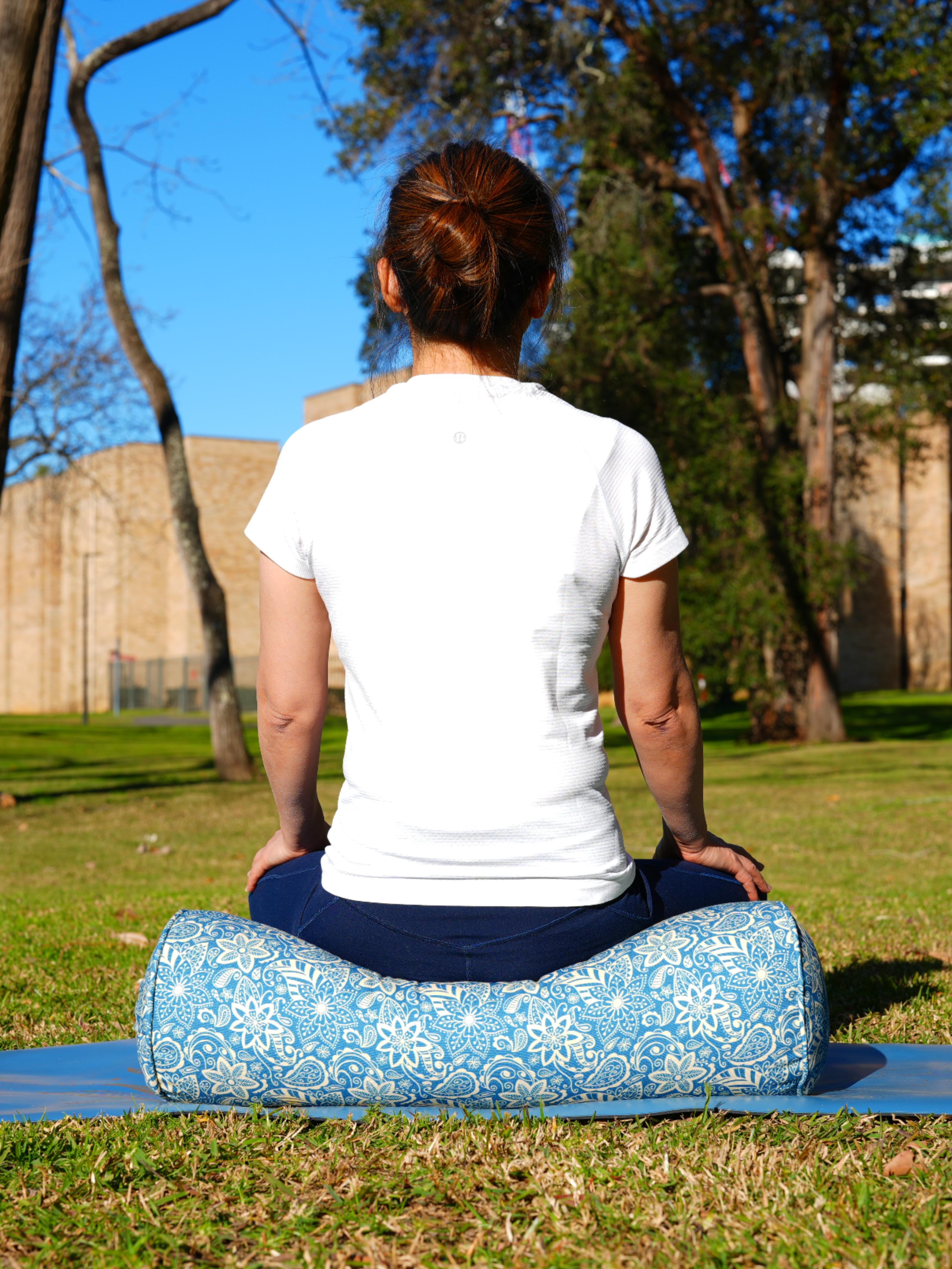 Round Yoga Bolster | StarFlower | Indigo Blue