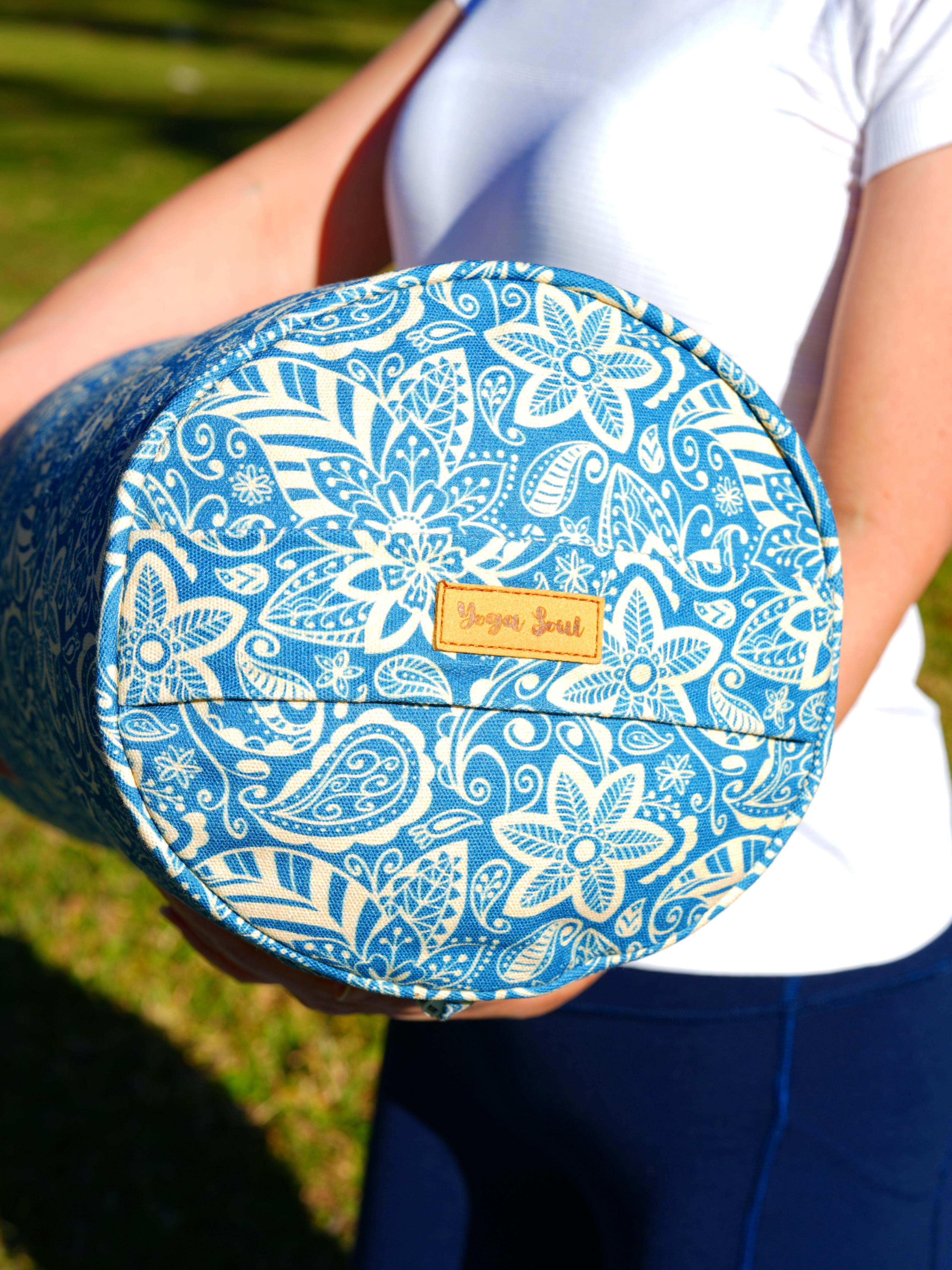 Round Yoga Bolster | StarFlower | Indigo Blue