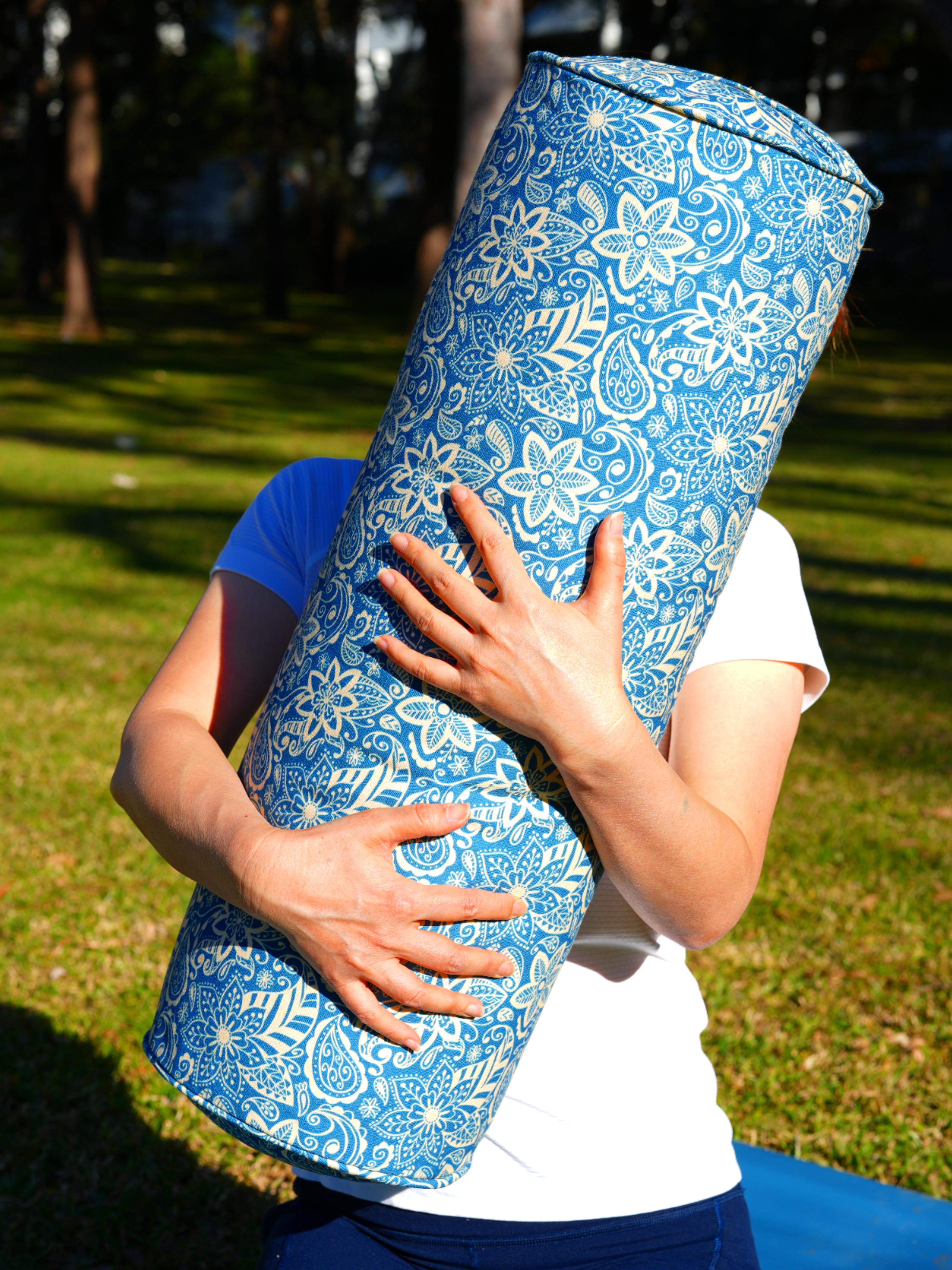 Round Yoga Bolster | StarFlower | Indigo Blue