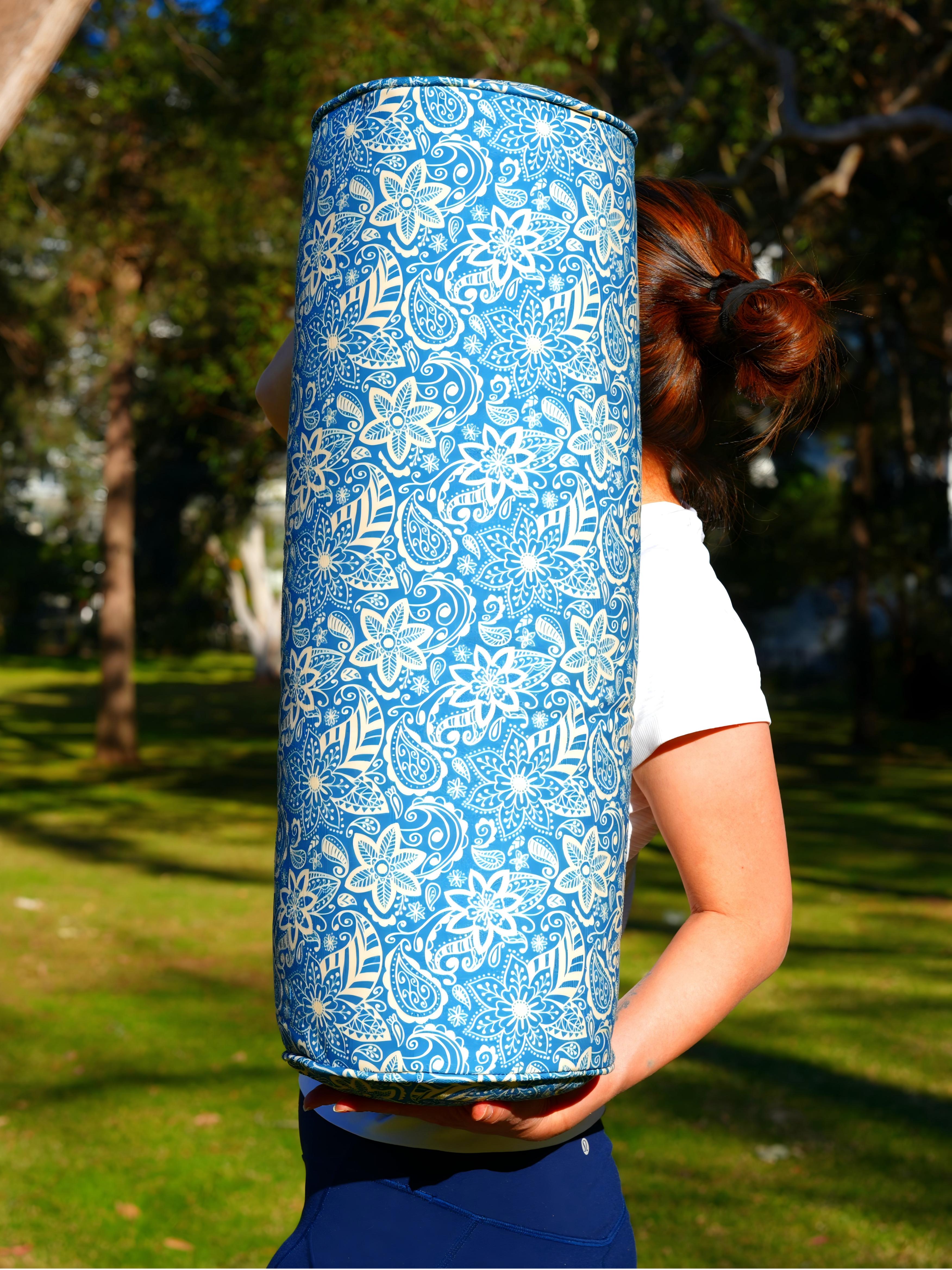 Round Yoga Bolster | StarFlower | Indigo Blue