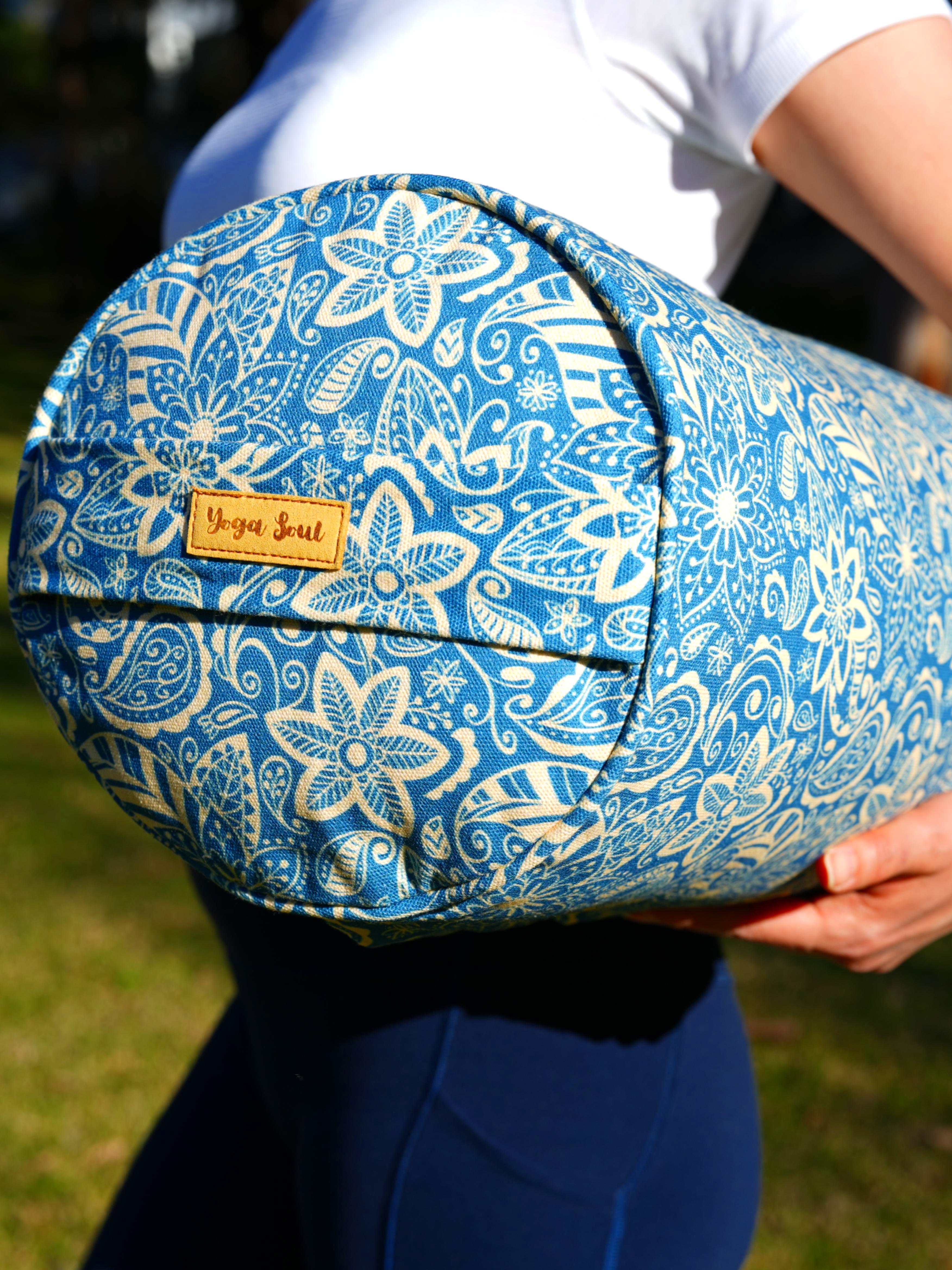 Round Yoga Bolster | StarFlower | Indigo Blue