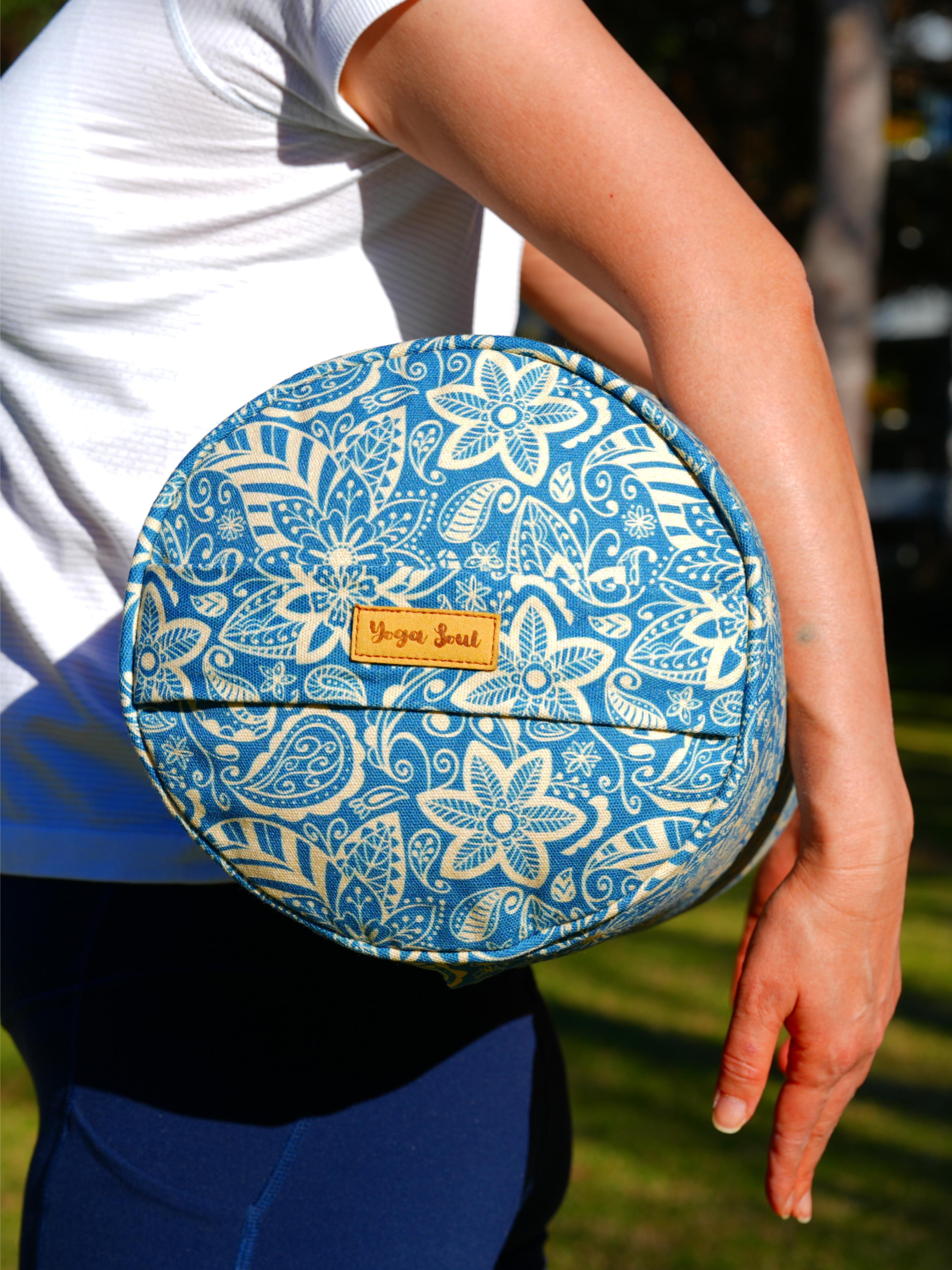Round Yoga Bolster | StarFlower | Indigo Blue