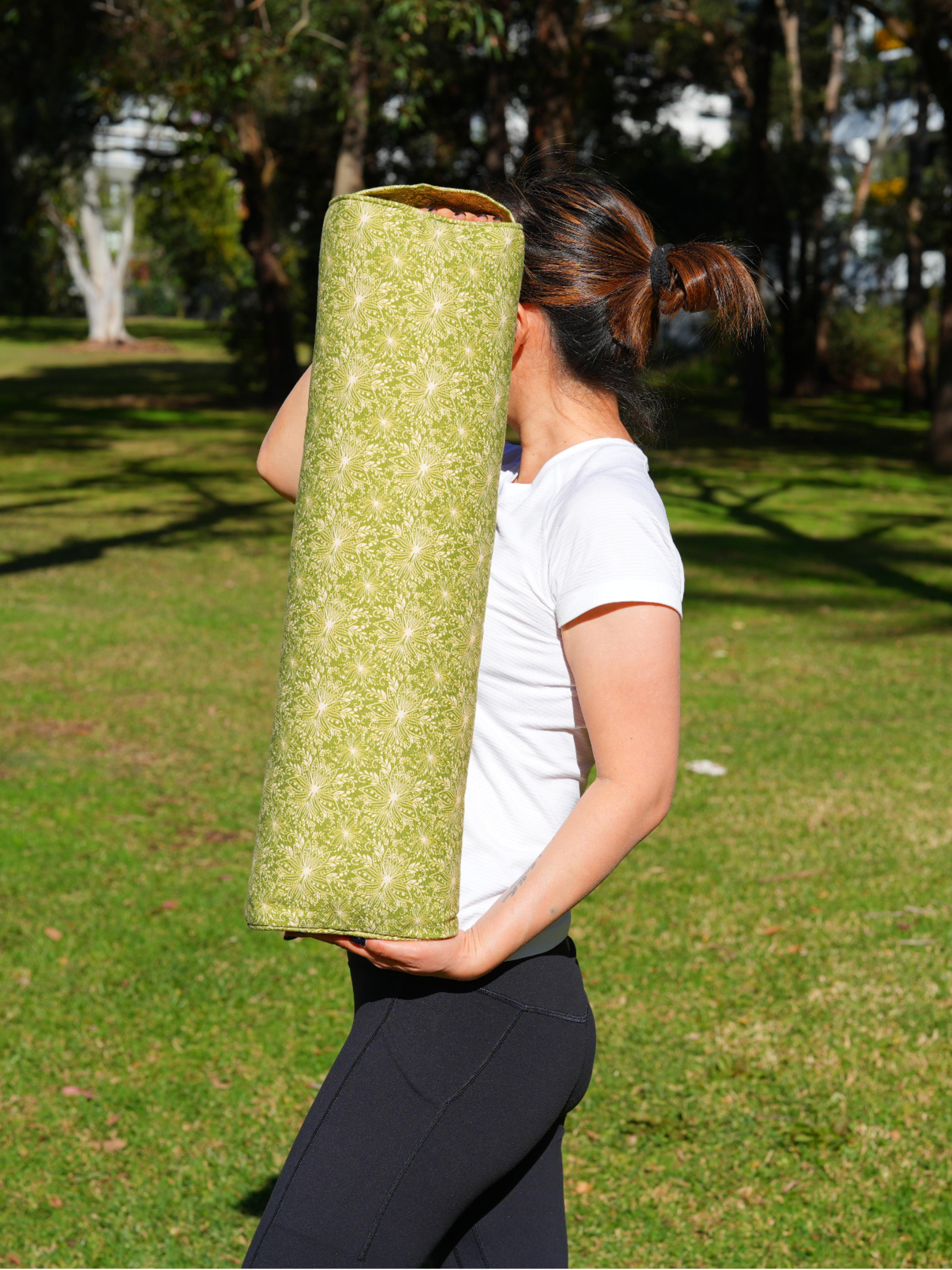 Pranayama Yoga Bolster | Lotus | Olive Green