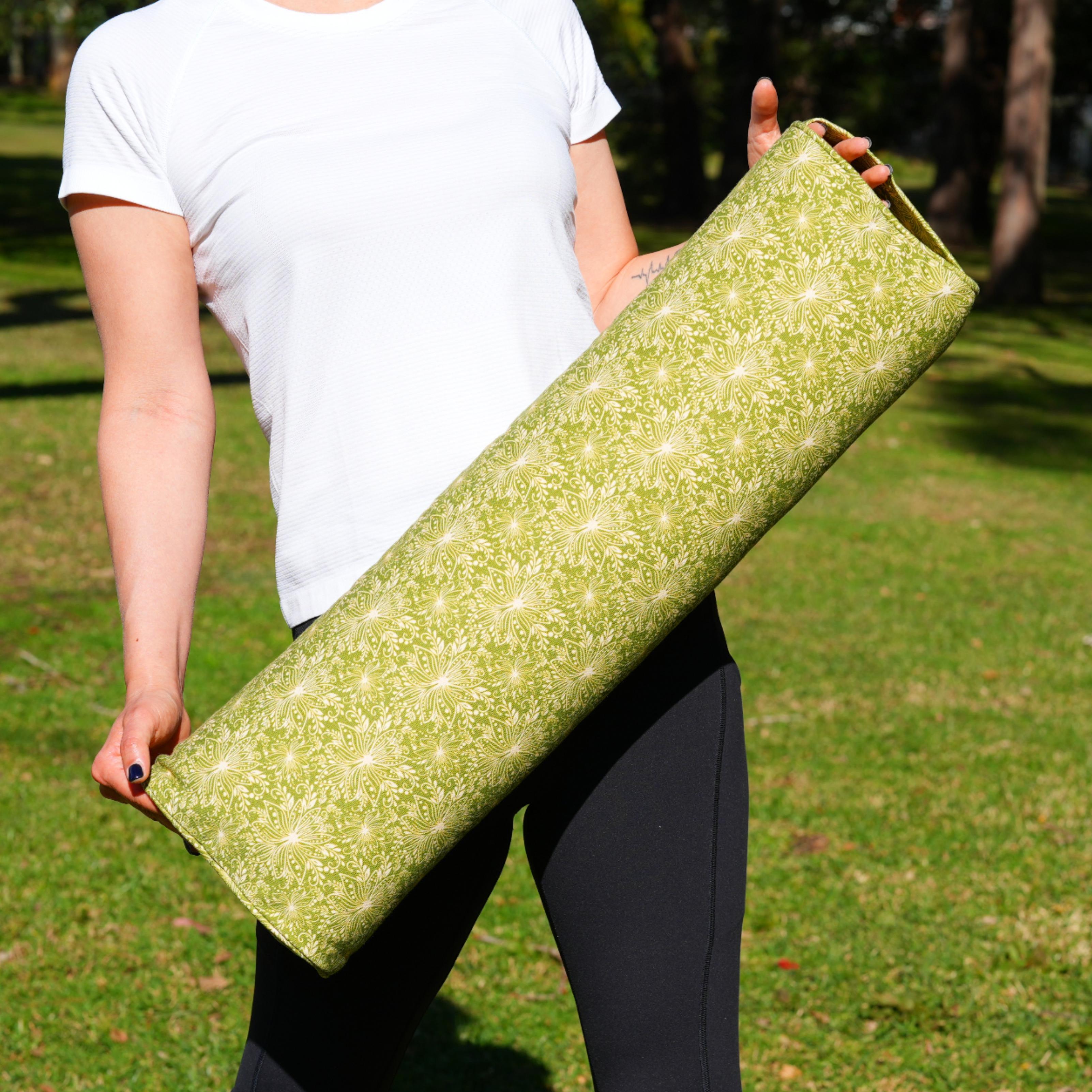 Pranayama Yoga Bolster | Yoga Pillow | Lotus | Olive Green