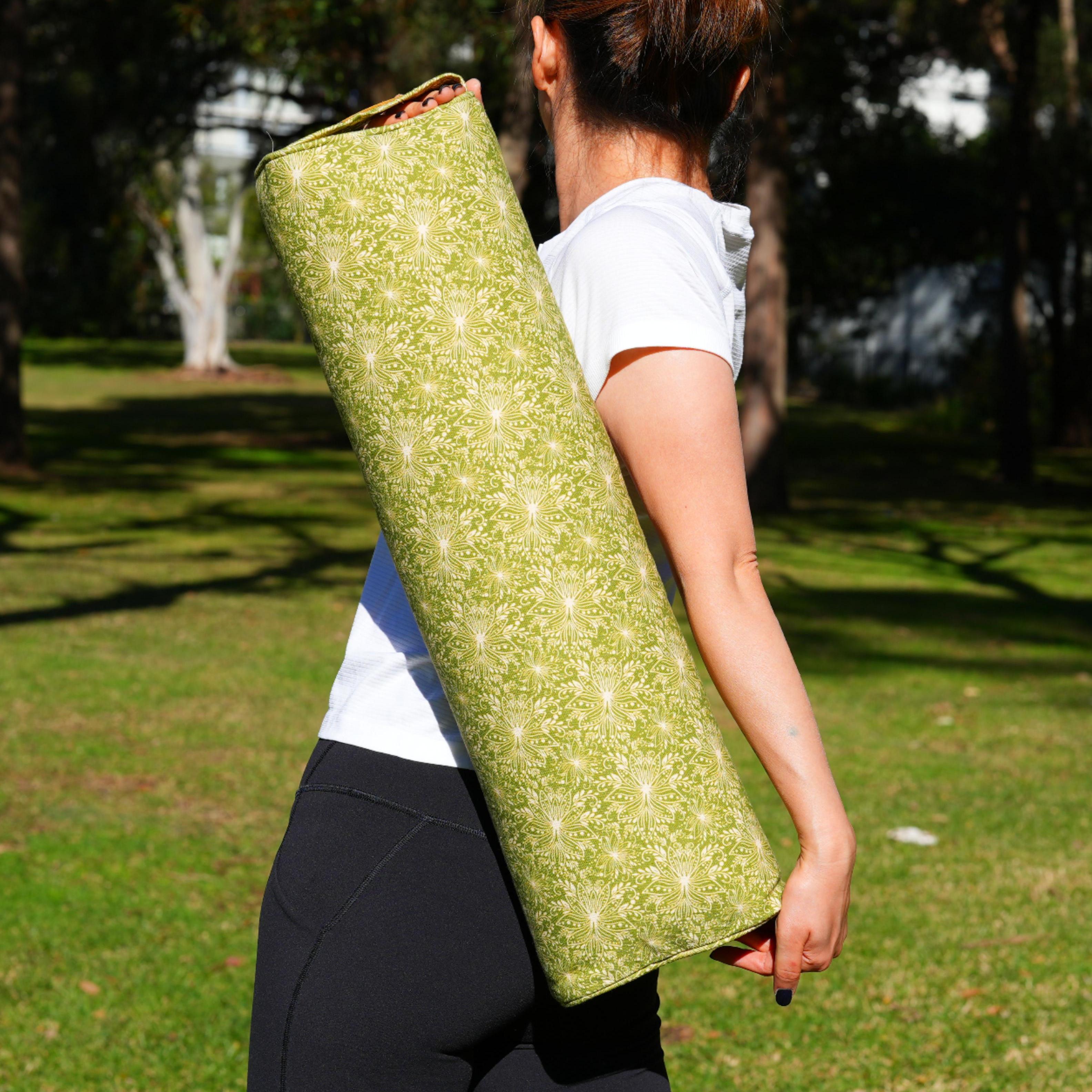 Pranayama Yoga Bolster | Yoga Pillow | Lotus | Olive Green