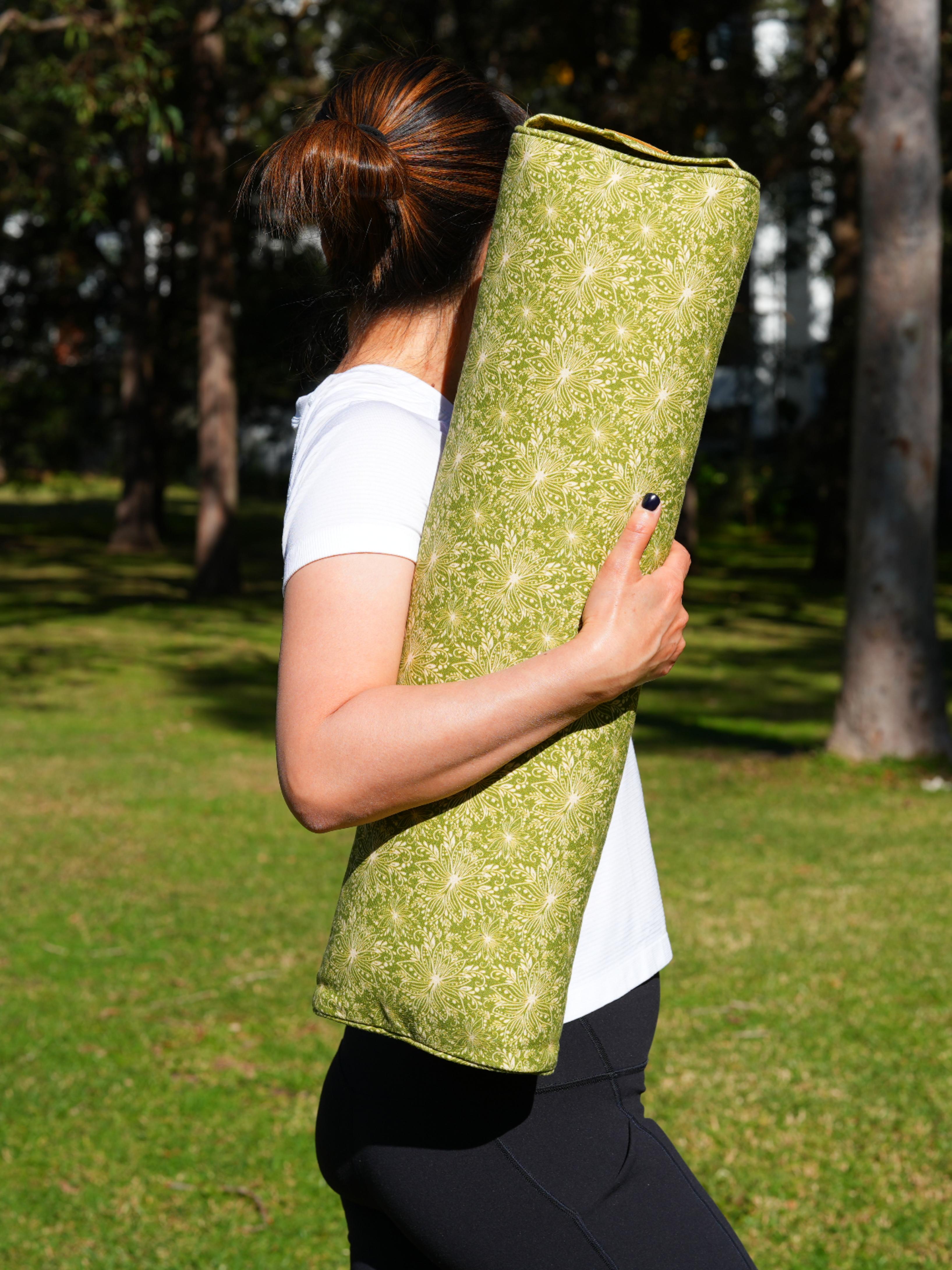 Pranayama Yoga Bolster | Lotus | Olive Green