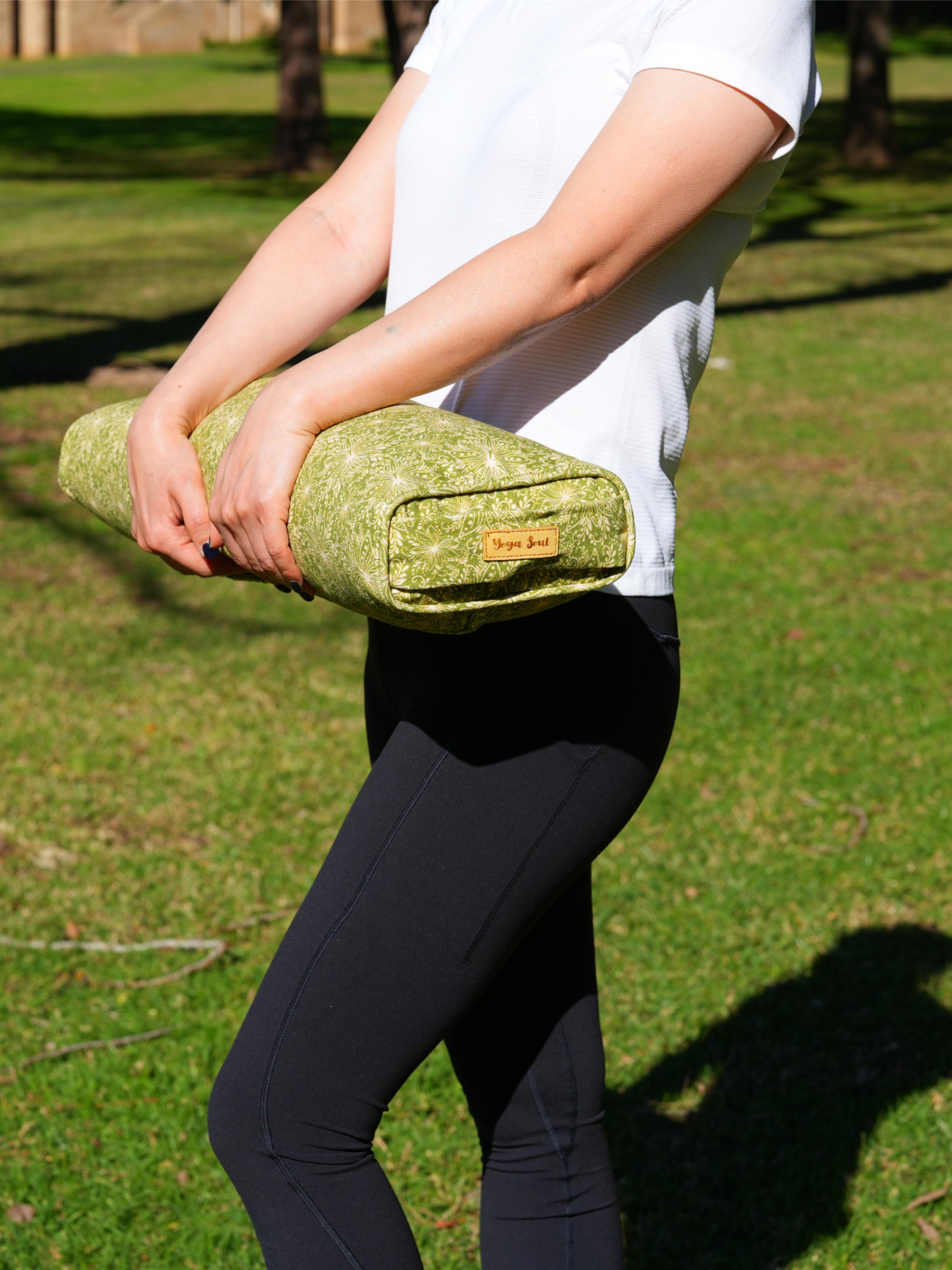 Pranayama Yoga Bolster | Lotus | Olive Green