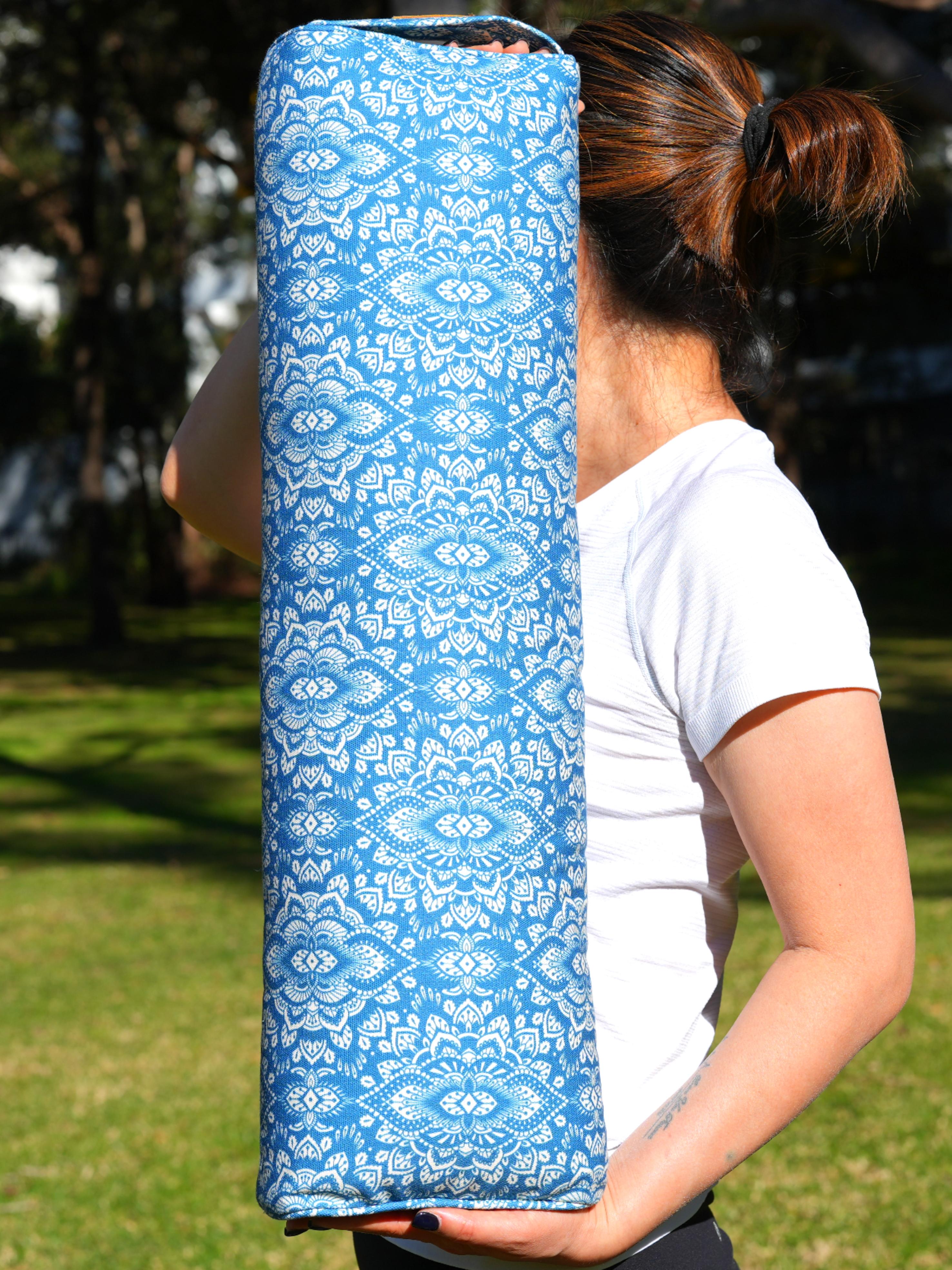 Pranayama Yoga Bolster | Mandala | Indigo Blue