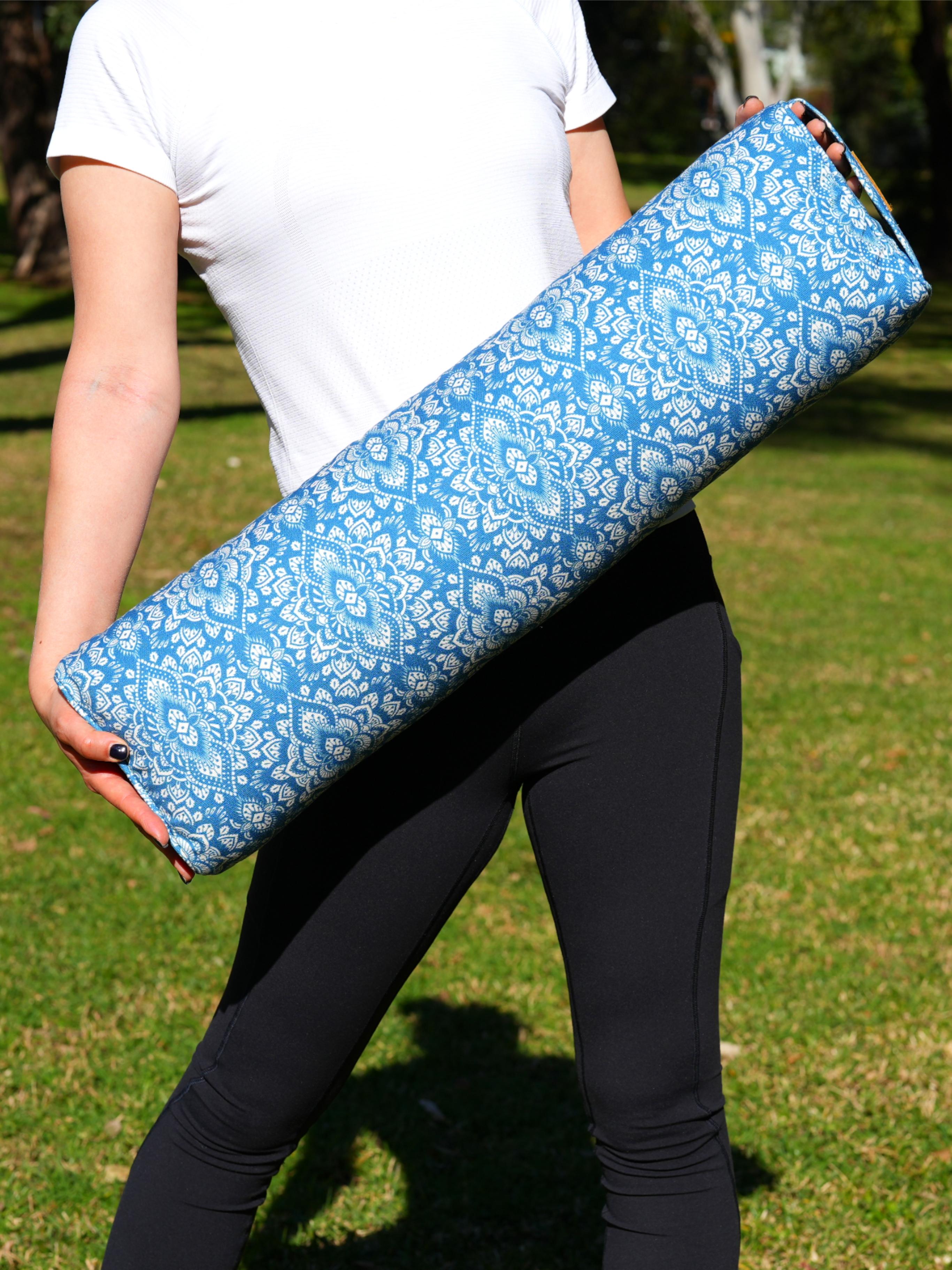 Pranayama Yoga Bolster | Mandala | Indigo Blue