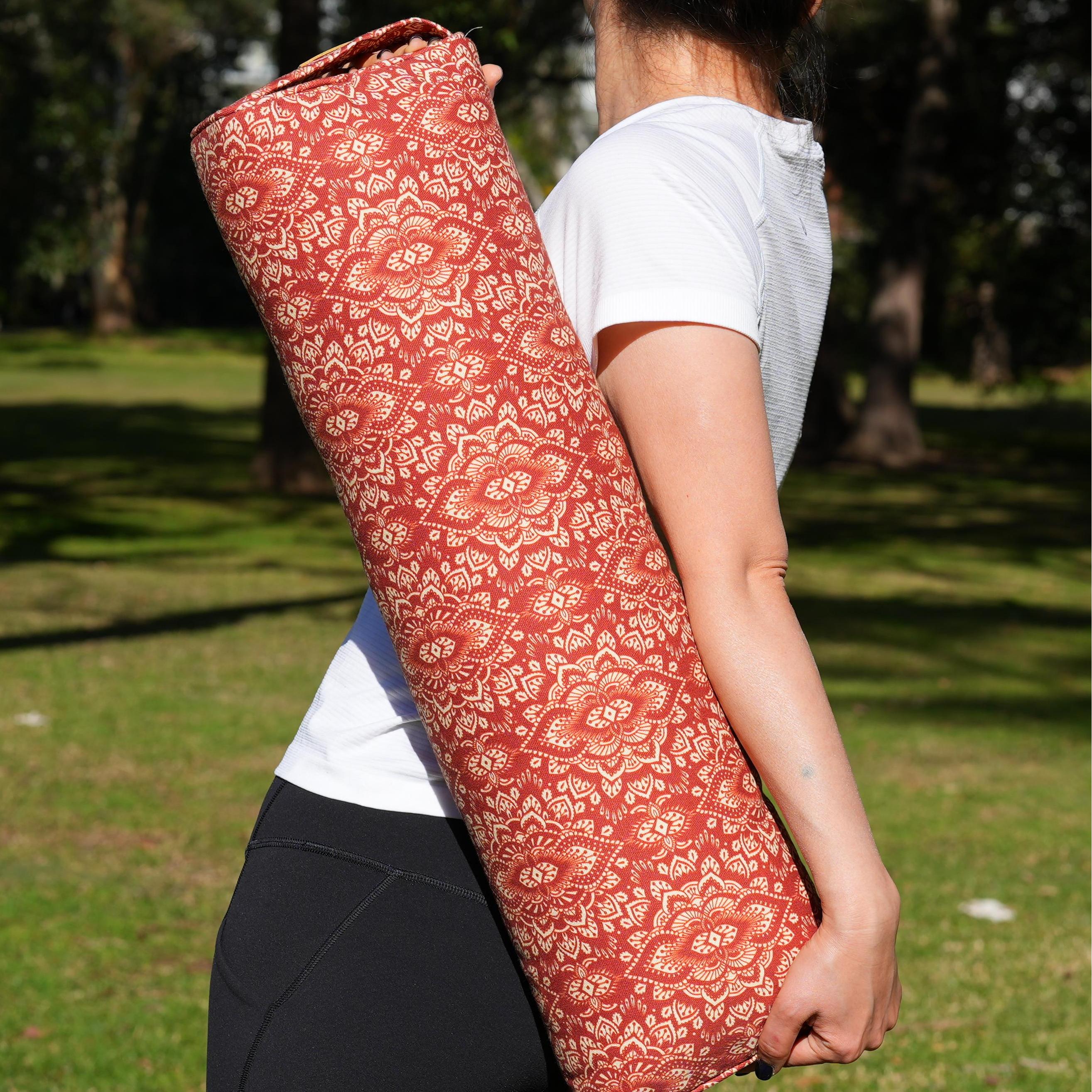 Pranayama Yoga Bolster | Yoga Pillow | Mandala | Aura Red