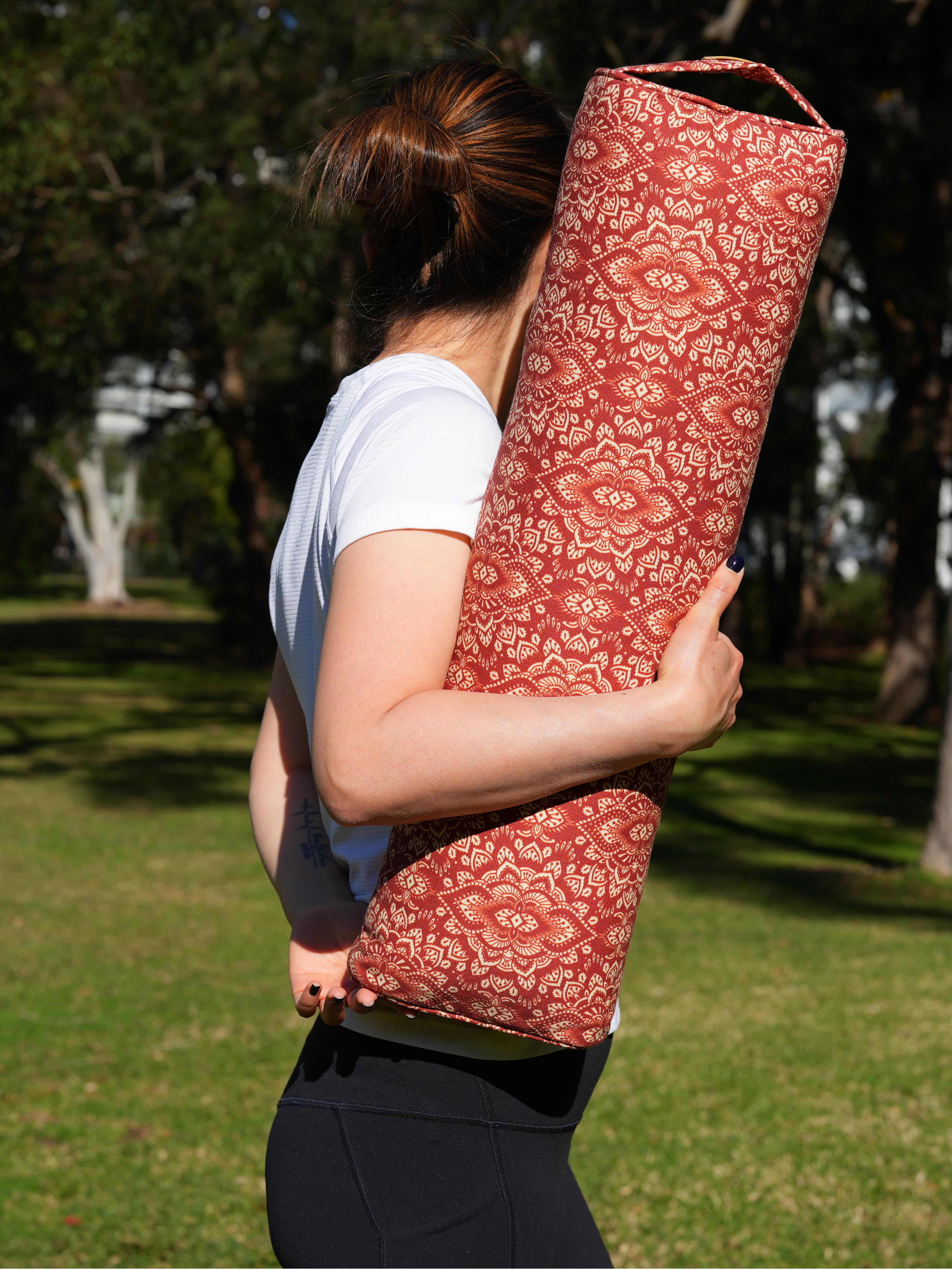 Pranayama Yoga Bolster | Mandala | Aura Red