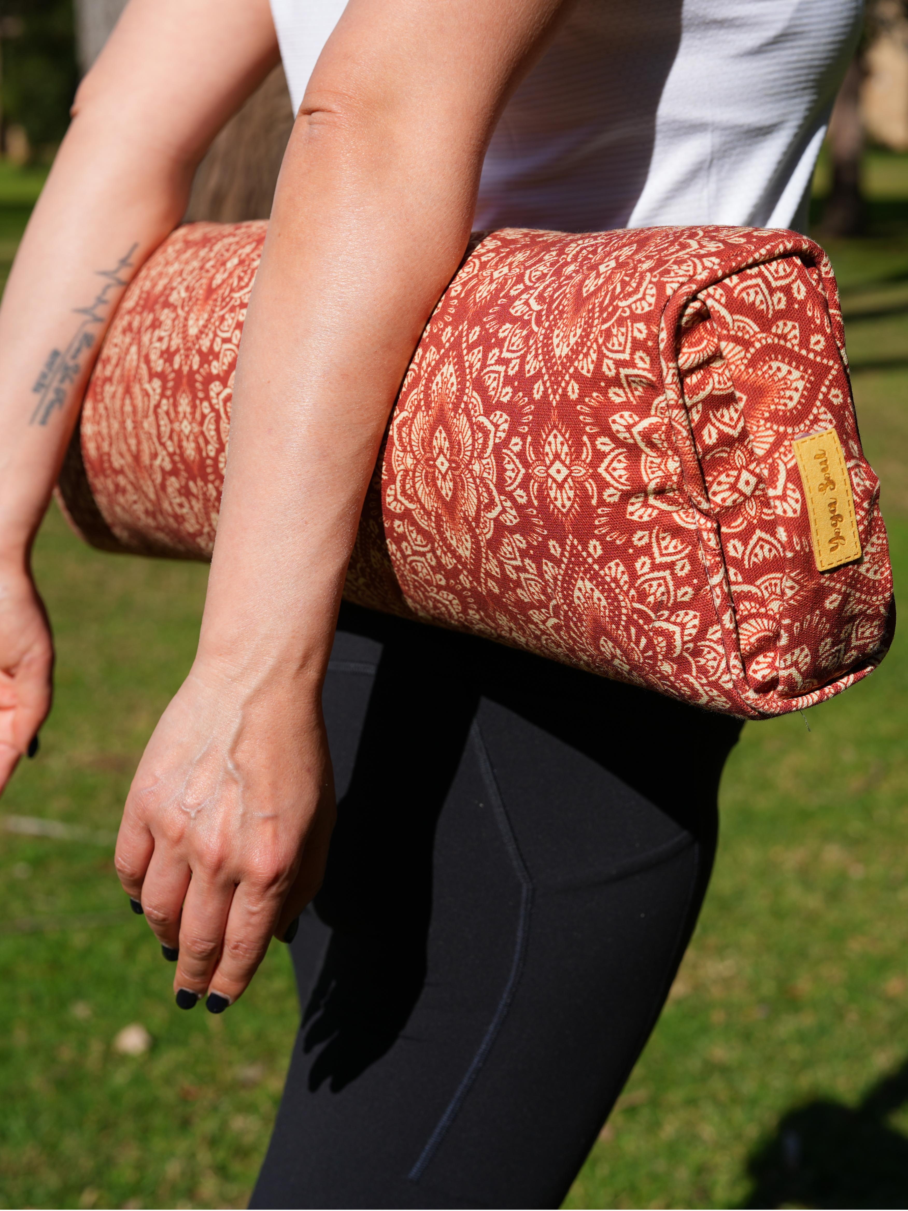 Pranayama Yoga Bolster | Mandala | Aura Red