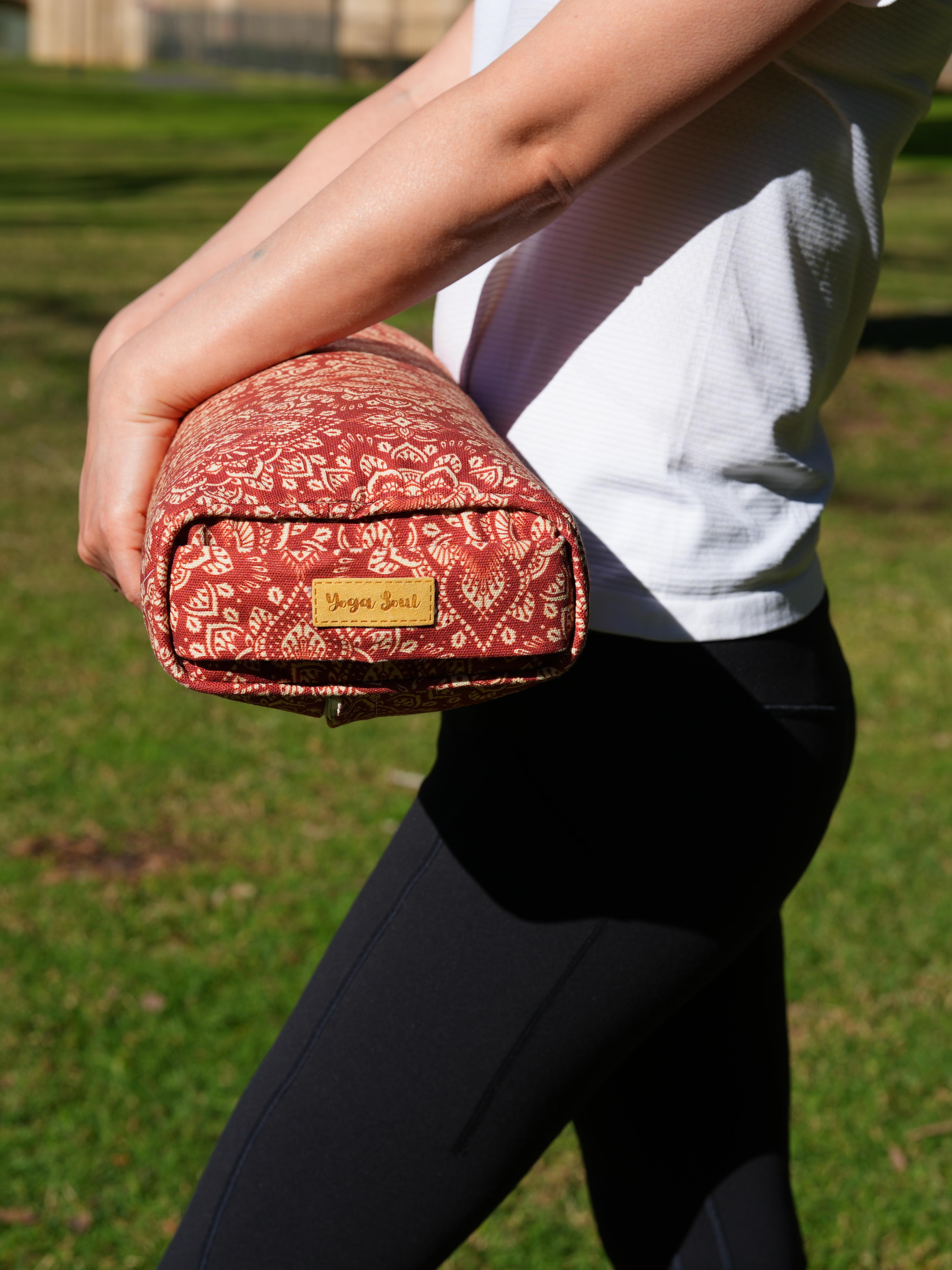 Pranayama Yoga Bolster | Mandala | Aura Red