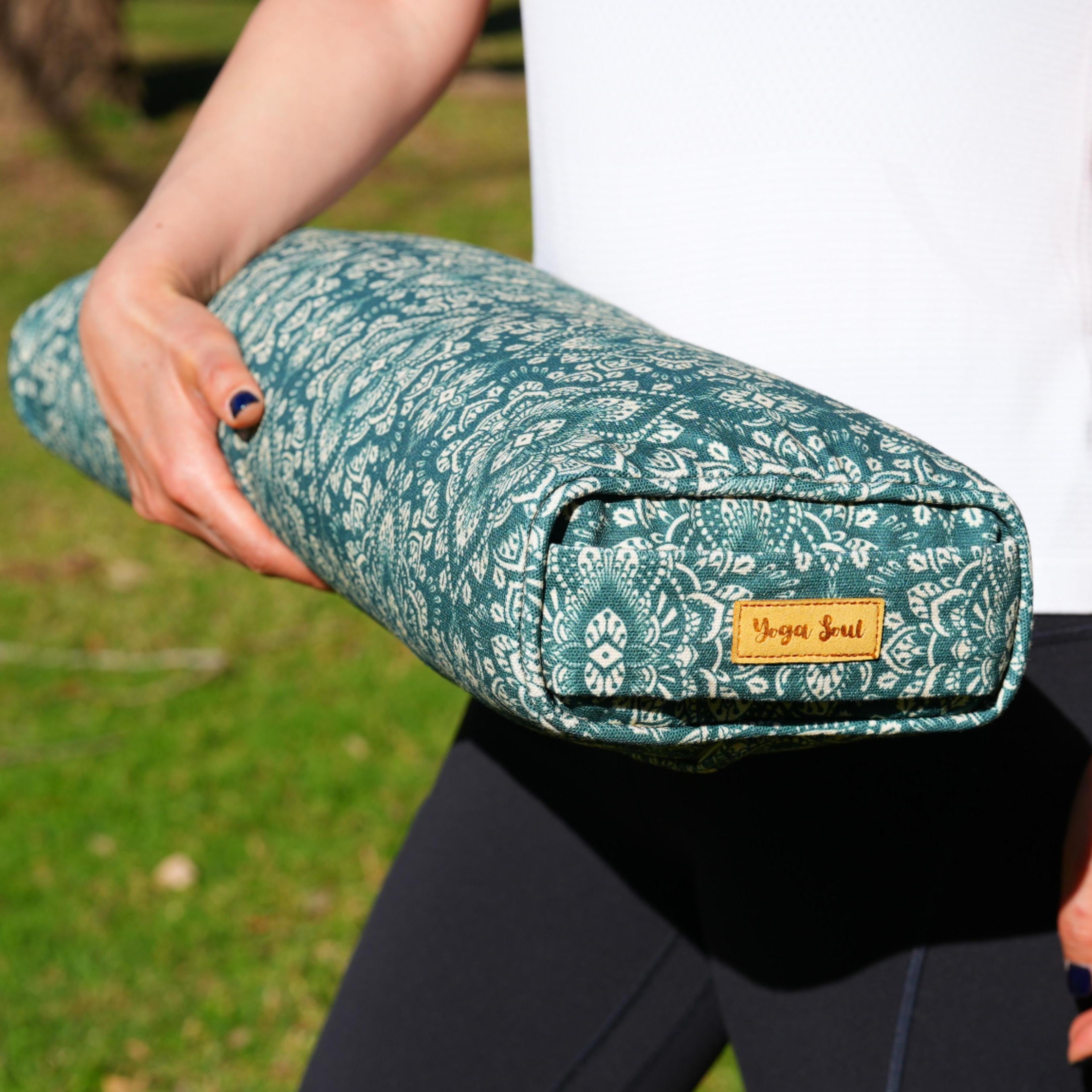 Pranayama Yoga Bolster | Yoga Pillow | Mandala | Trekking Green