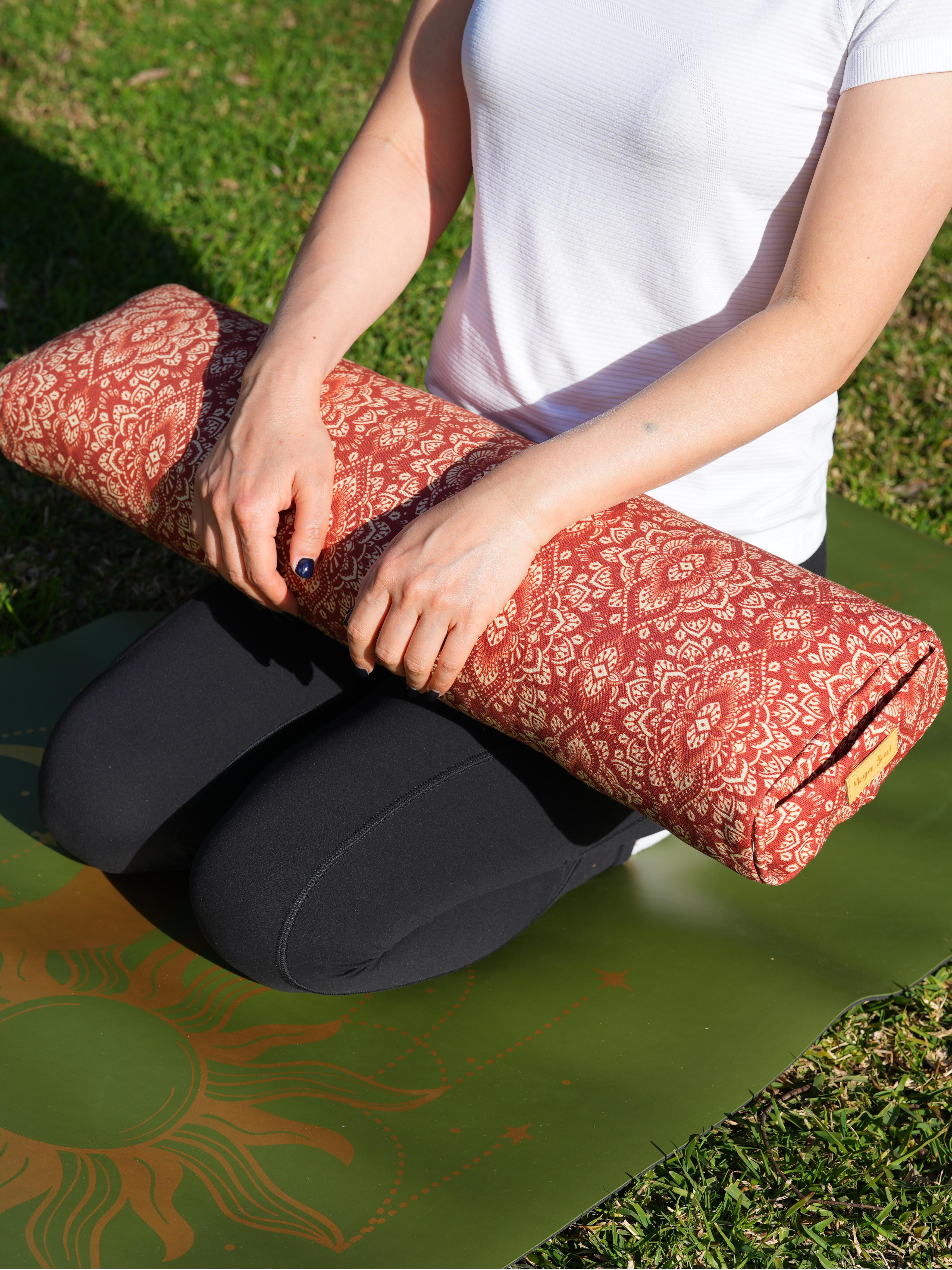 Pranayama Yoga Bolster | Mandala | Aura Red
