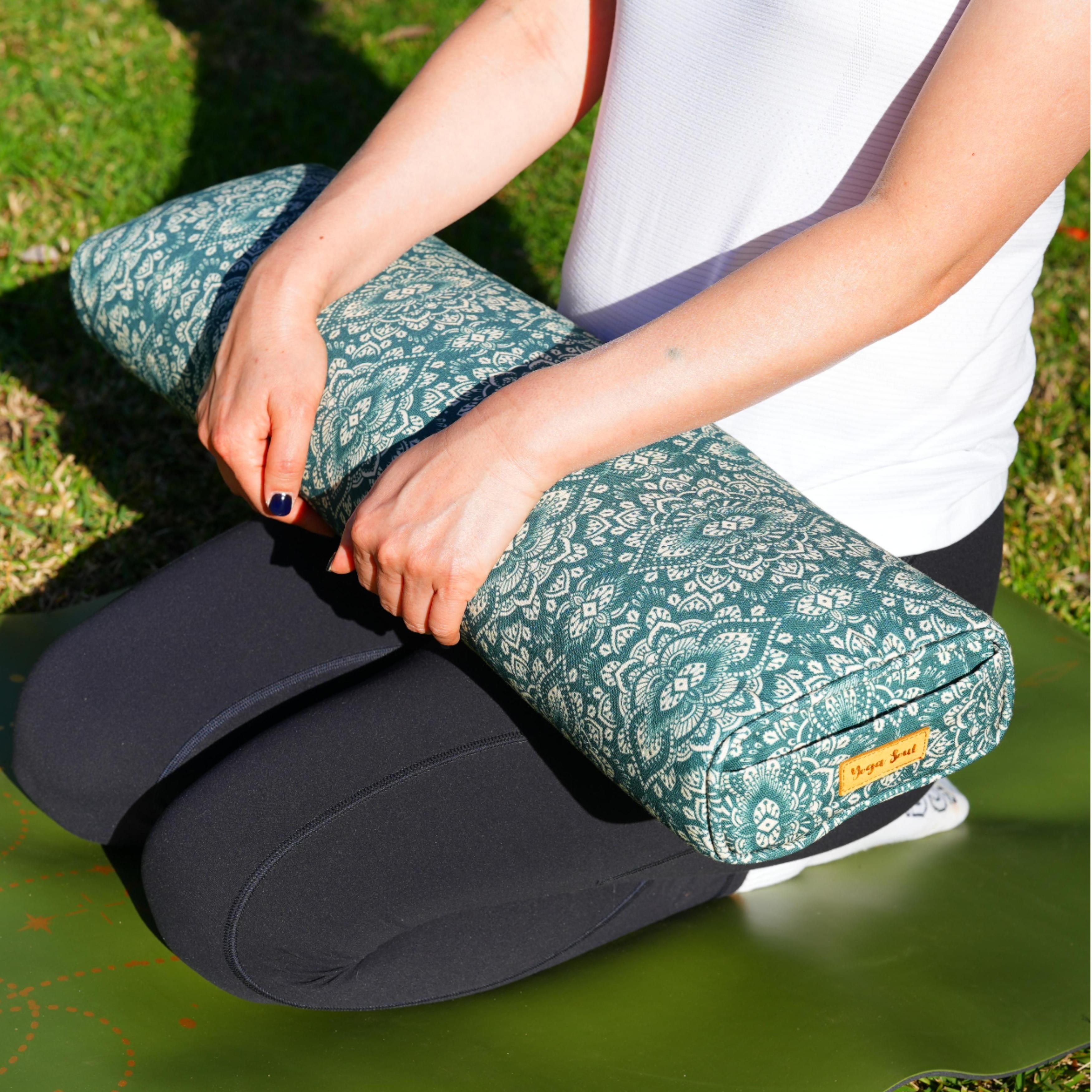 Pranayama Yoga Bolster | Yoga Pillow | Mandala | Trekking Green