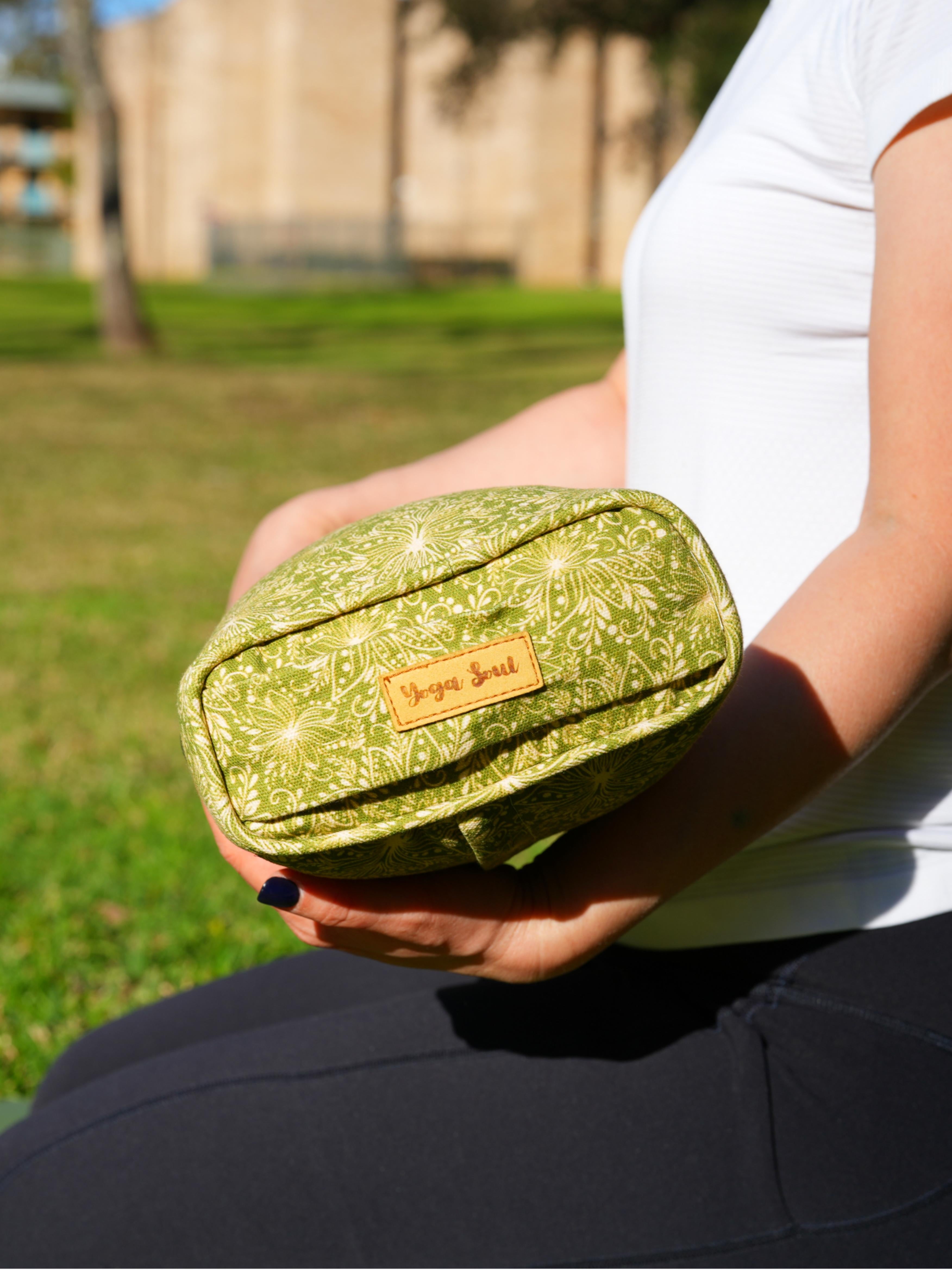Pranayama Yoga Bolster | Lotus | Olive Green