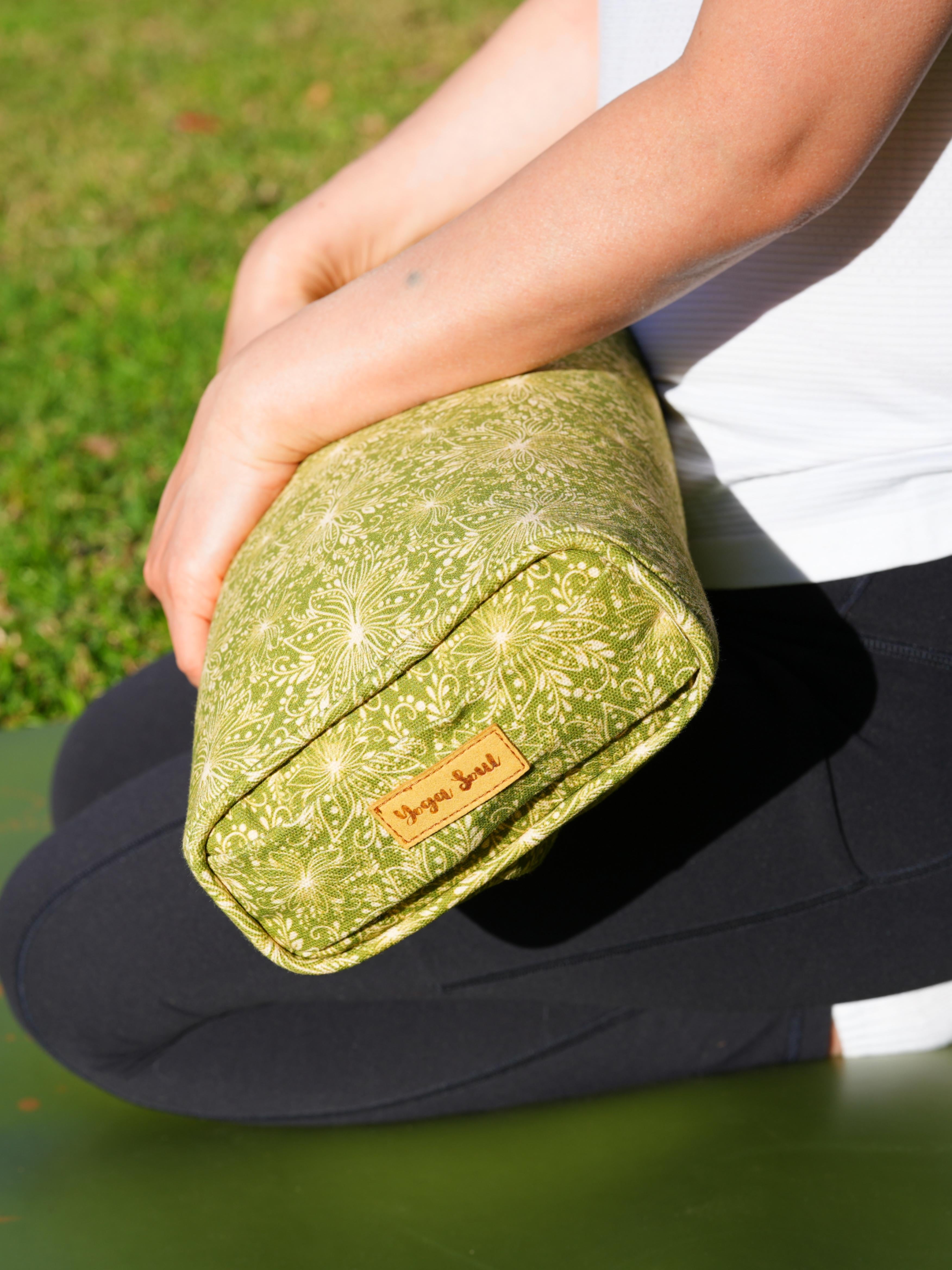 Pranayama Yoga Bolster | Lotus | Olive Green