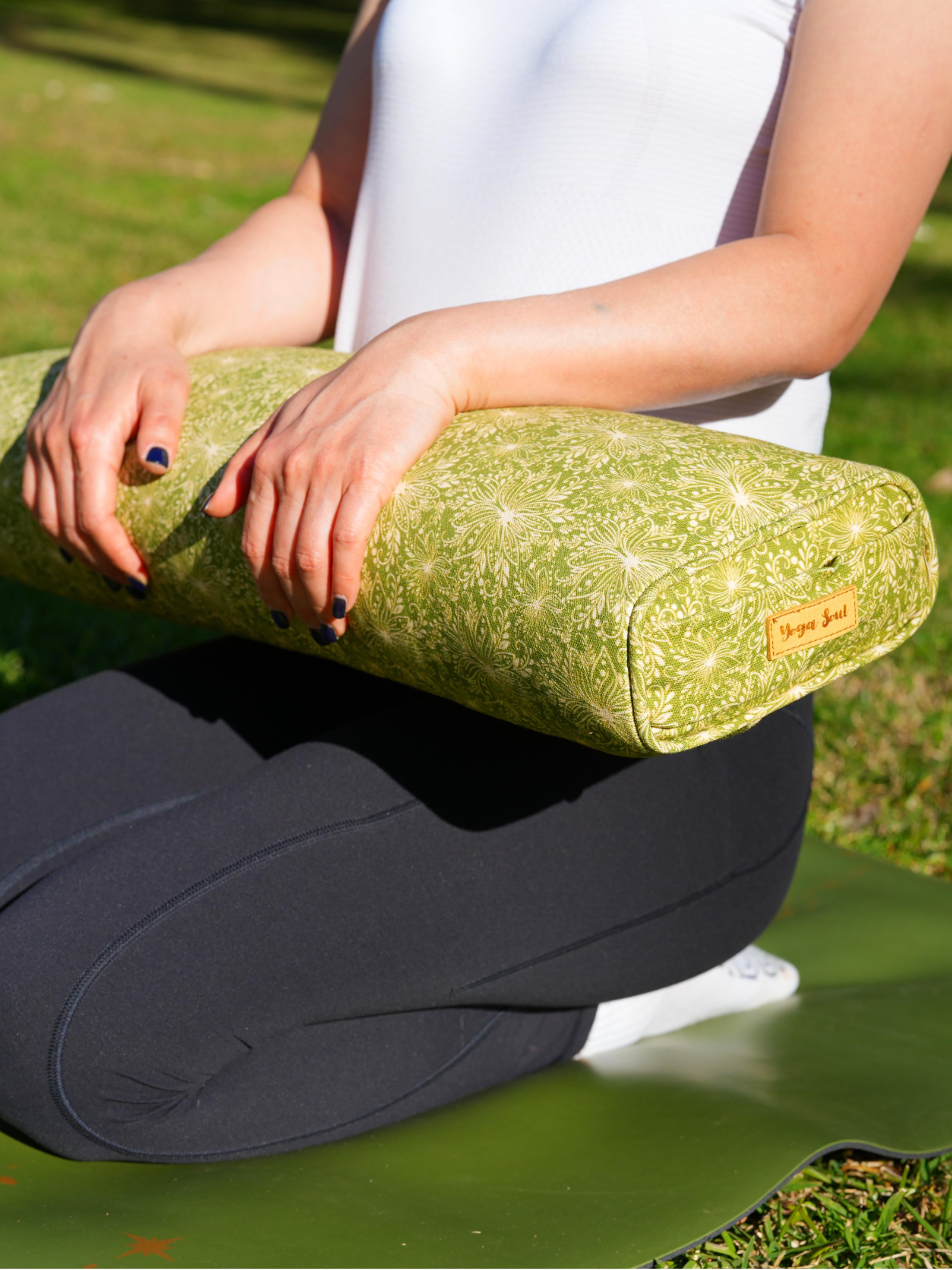 Pranayama Yoga Bolster | Lotus | Olive Green