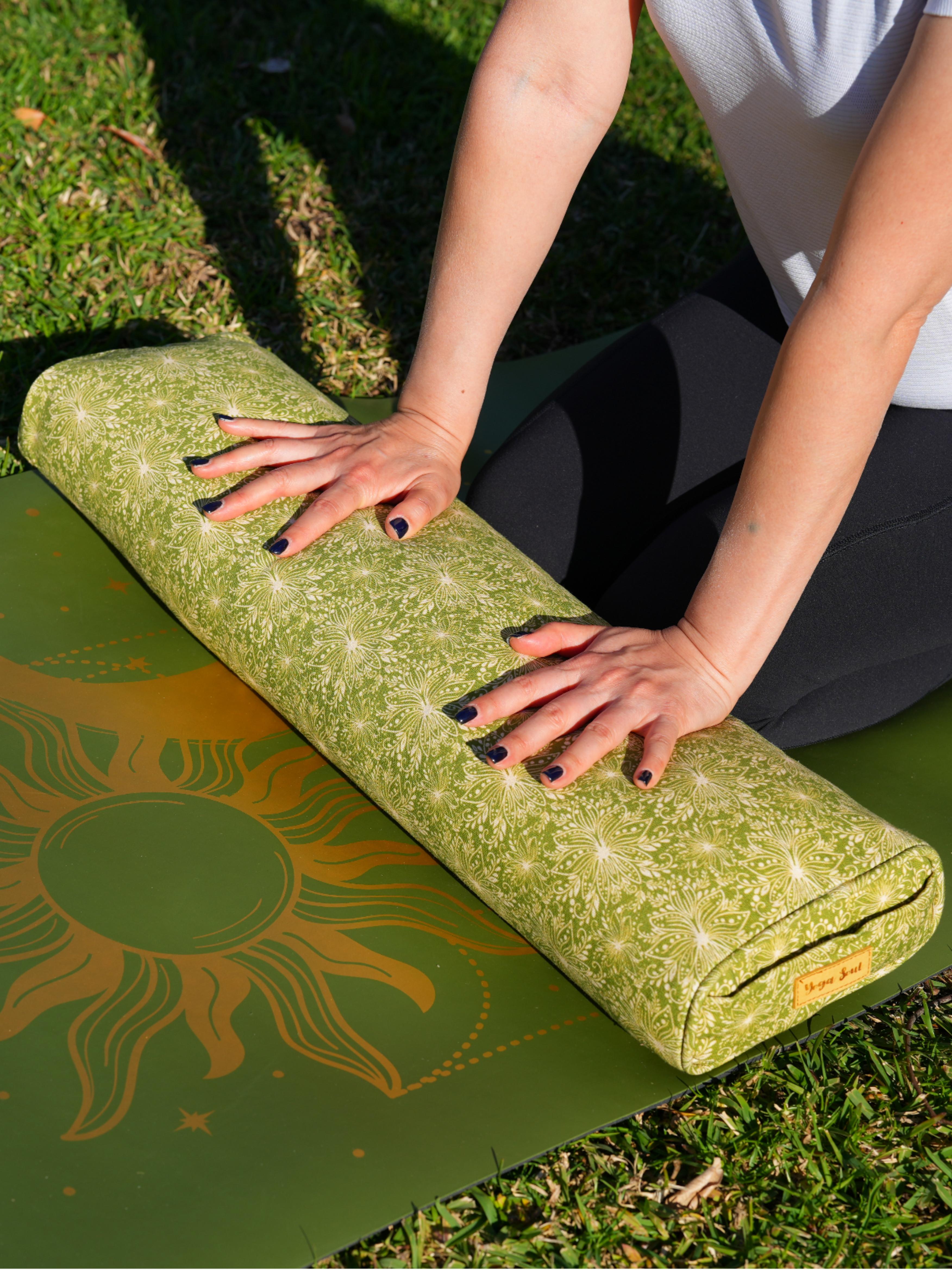 Pranayama Yoga Bolster | Lotus | Olive Green