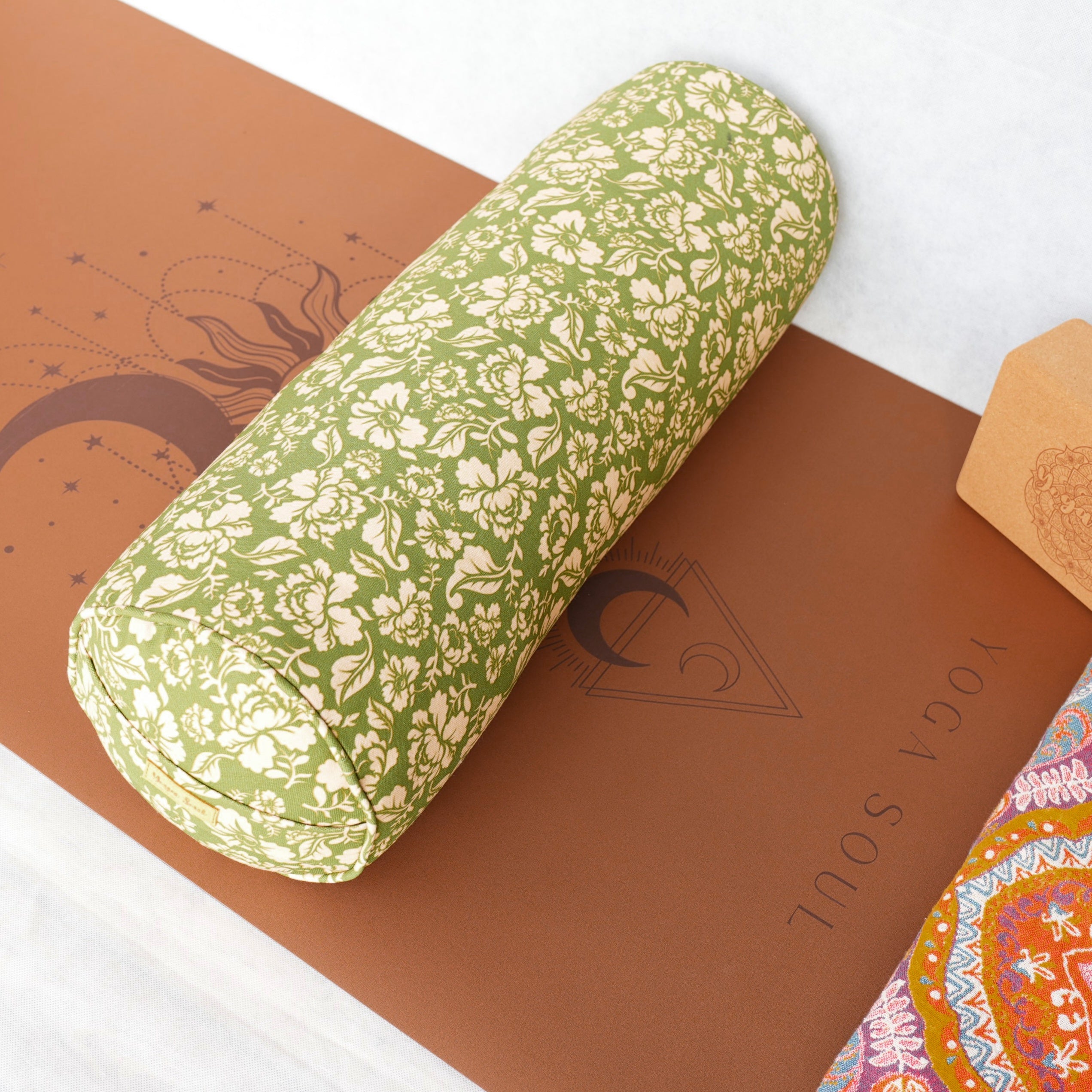 Round Yoga Bolster | Ananda Rose | Olive
