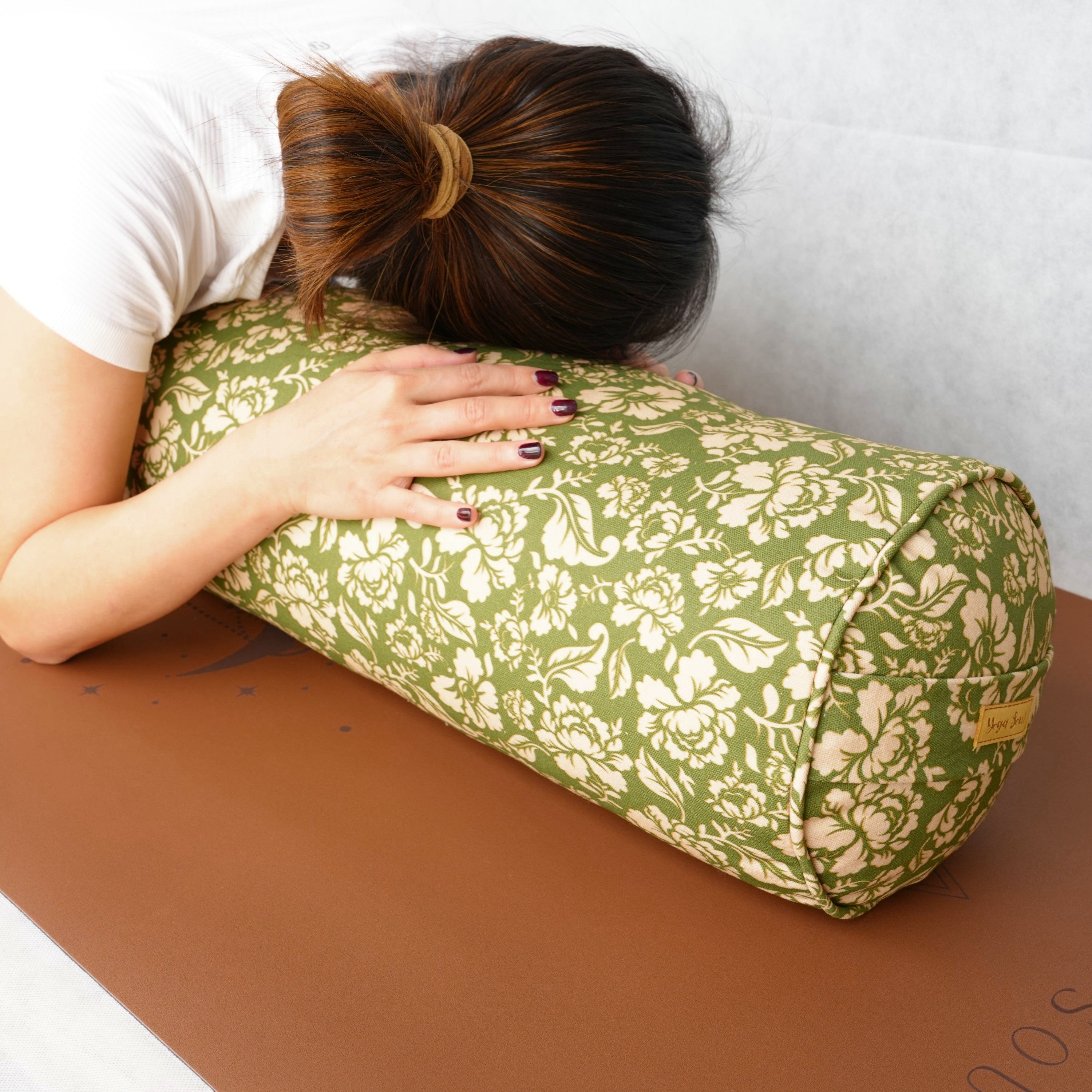 Round Yoga Bolster | Ananda Rose | Olive