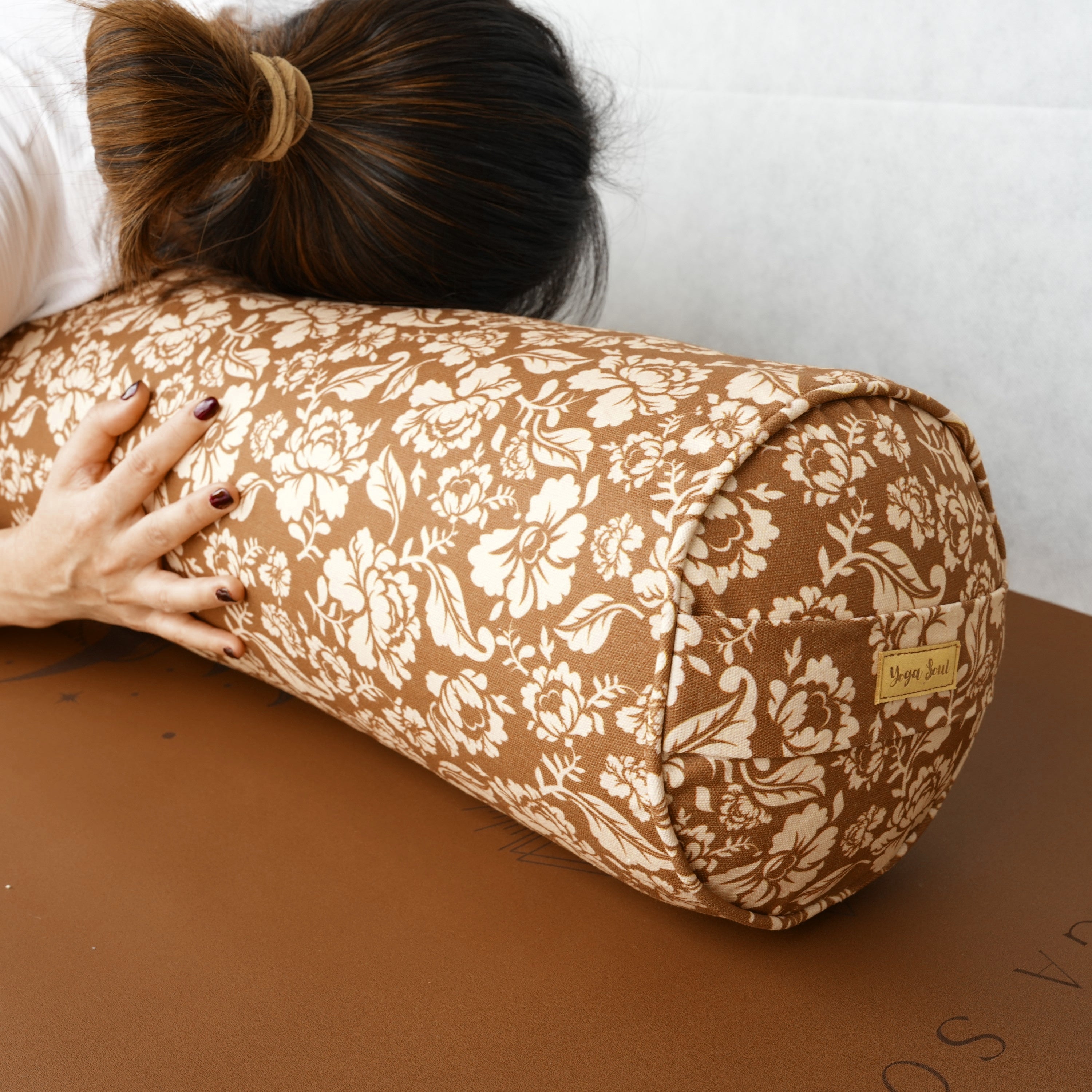 Round Yoga Bolster | Ananda Rose | Caramel