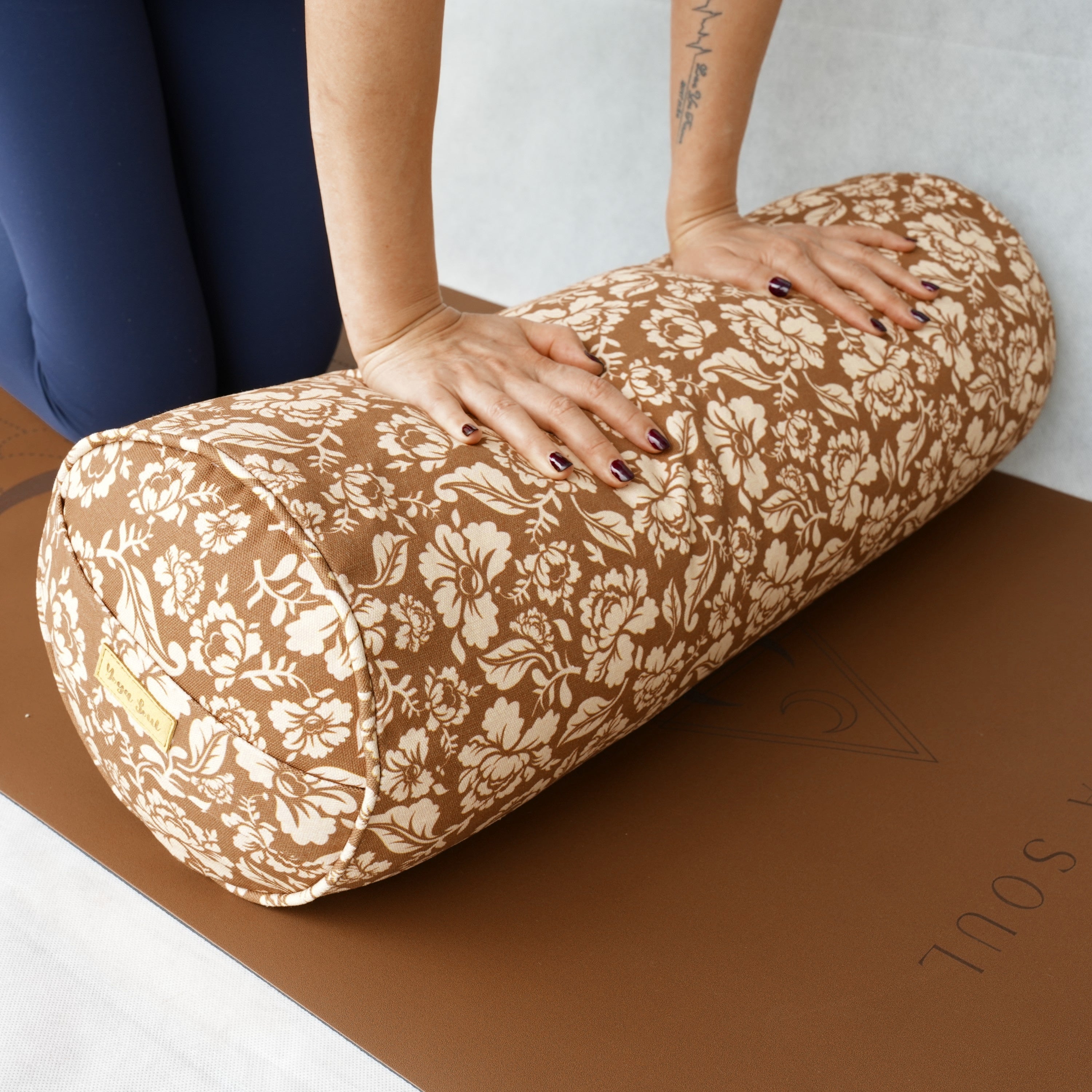 Round Yoga Bolster | Ananda Rose | Caramel