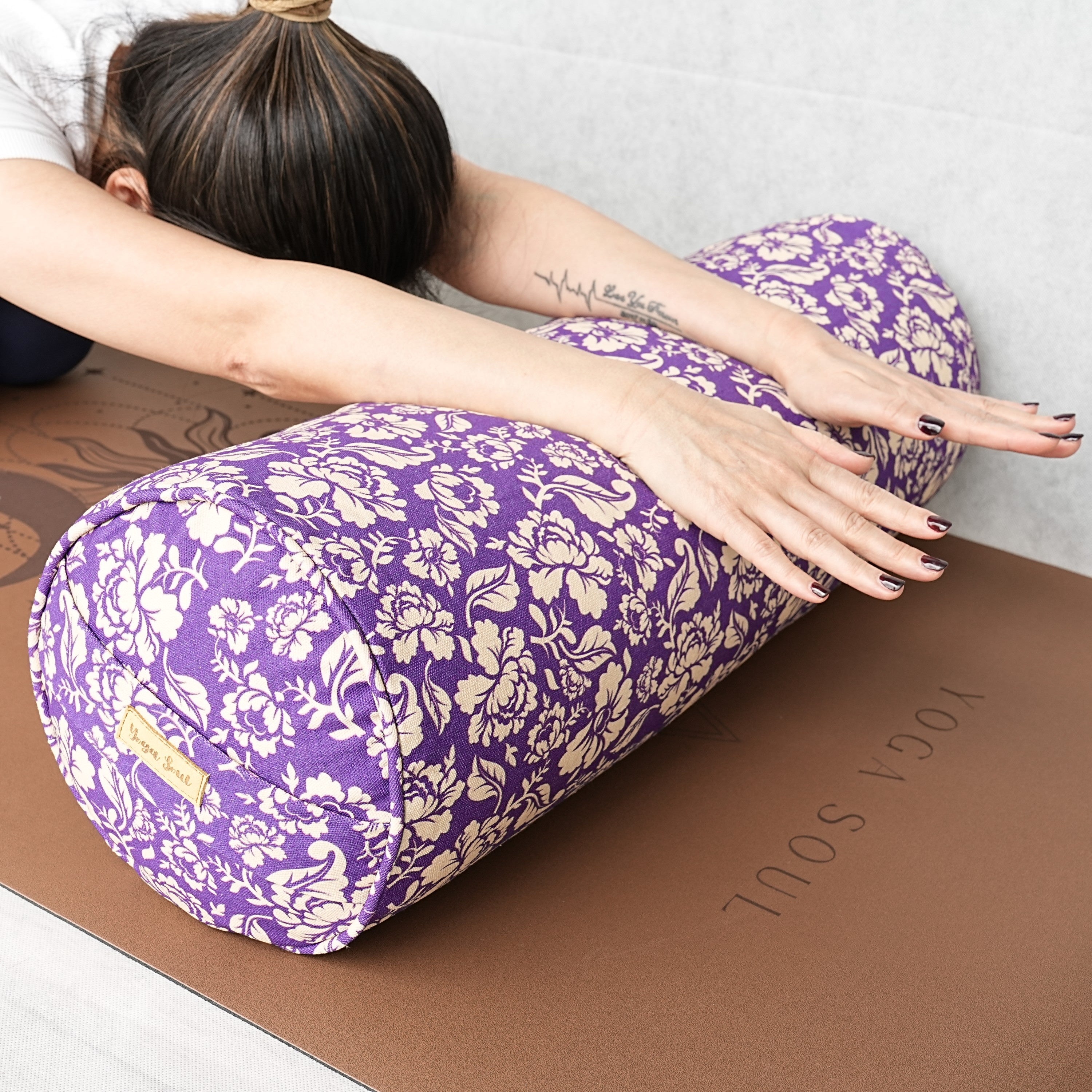 Round Yoga Bolster | Ananda Rose | Mystic Violet