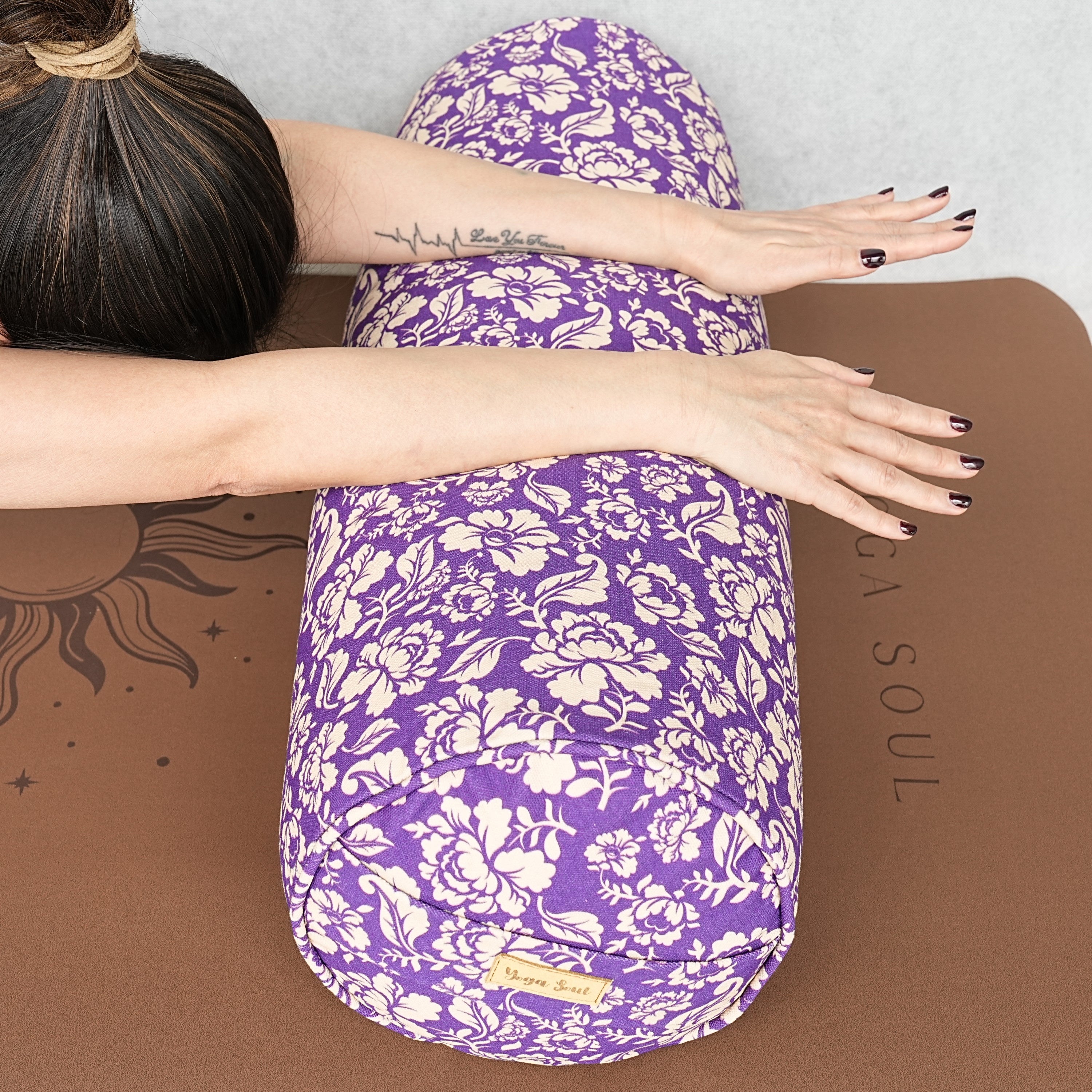 Round Yoga Bolster | Ananda Rose | Mystic Violet