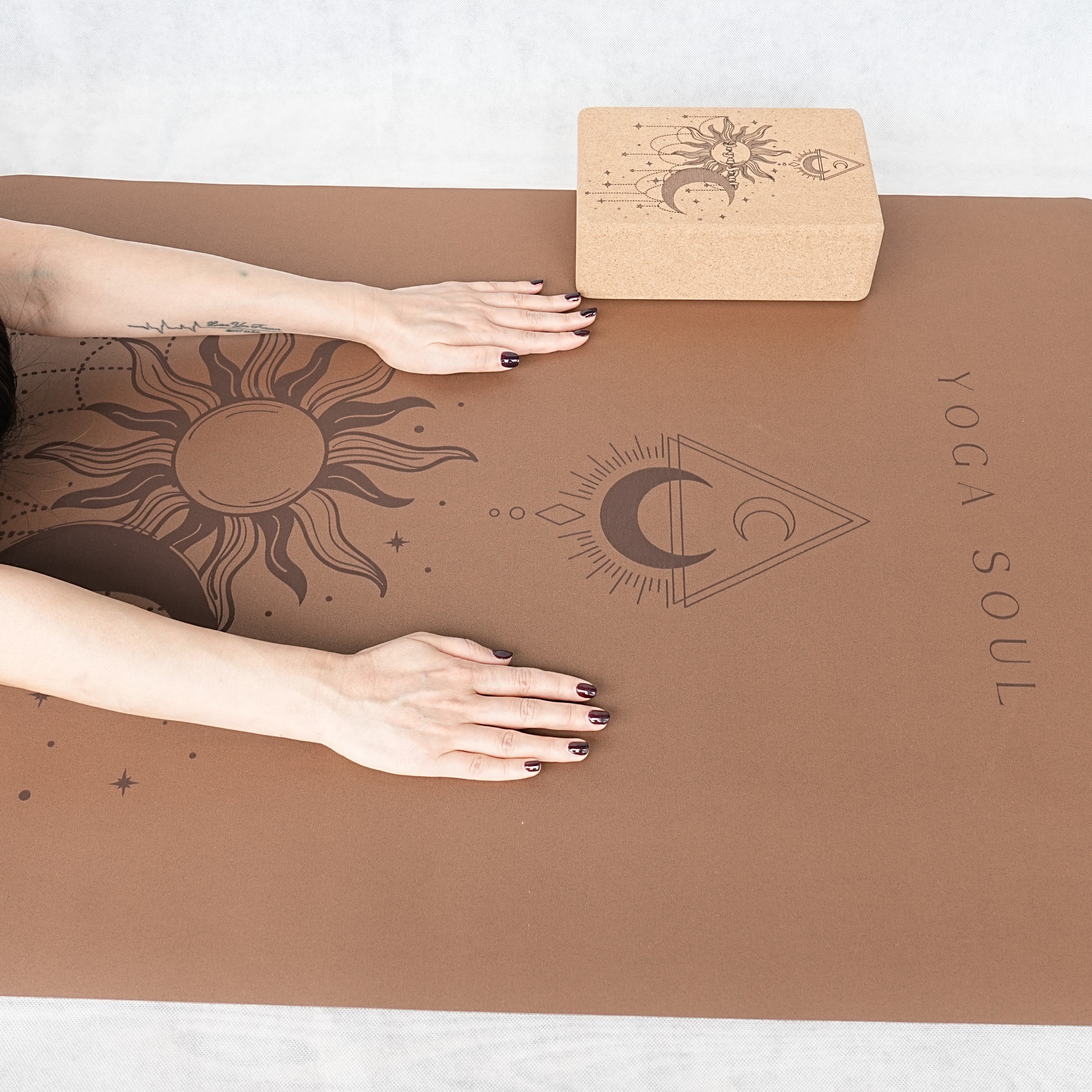 PowerPro Yoga Mat | Caramel Sun and Moon
