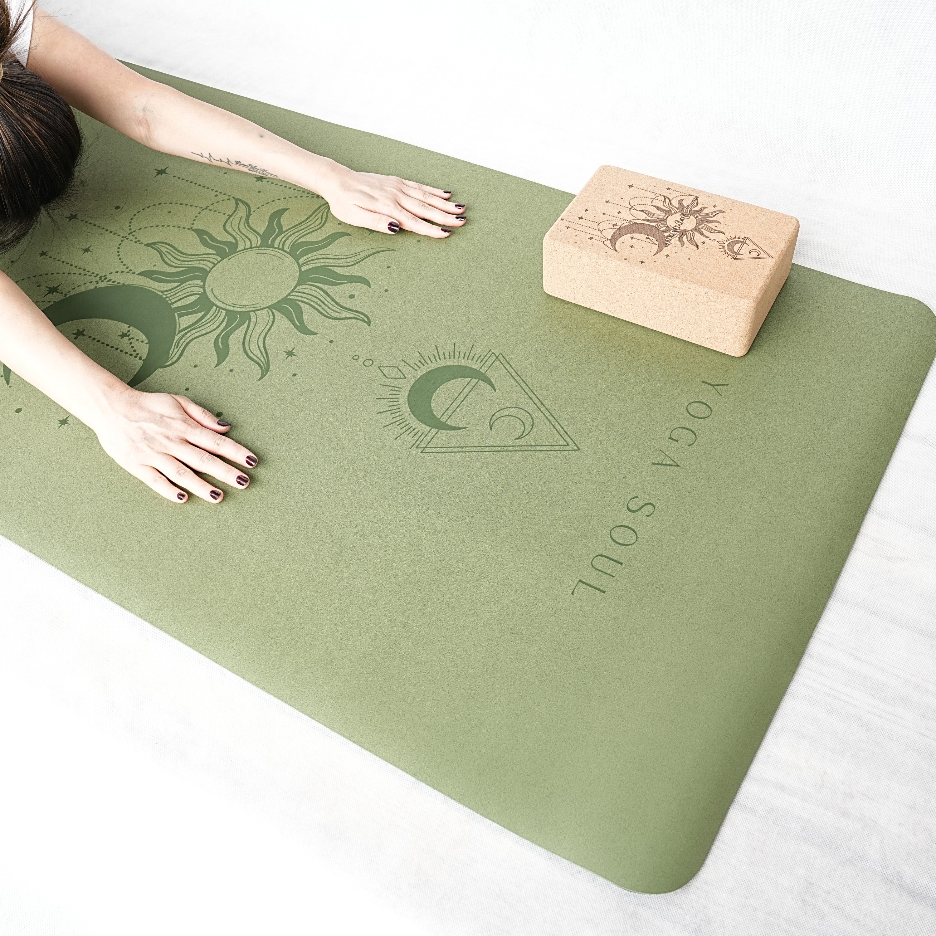 PowerPro Yoga Mat | Olive Sun and Moon