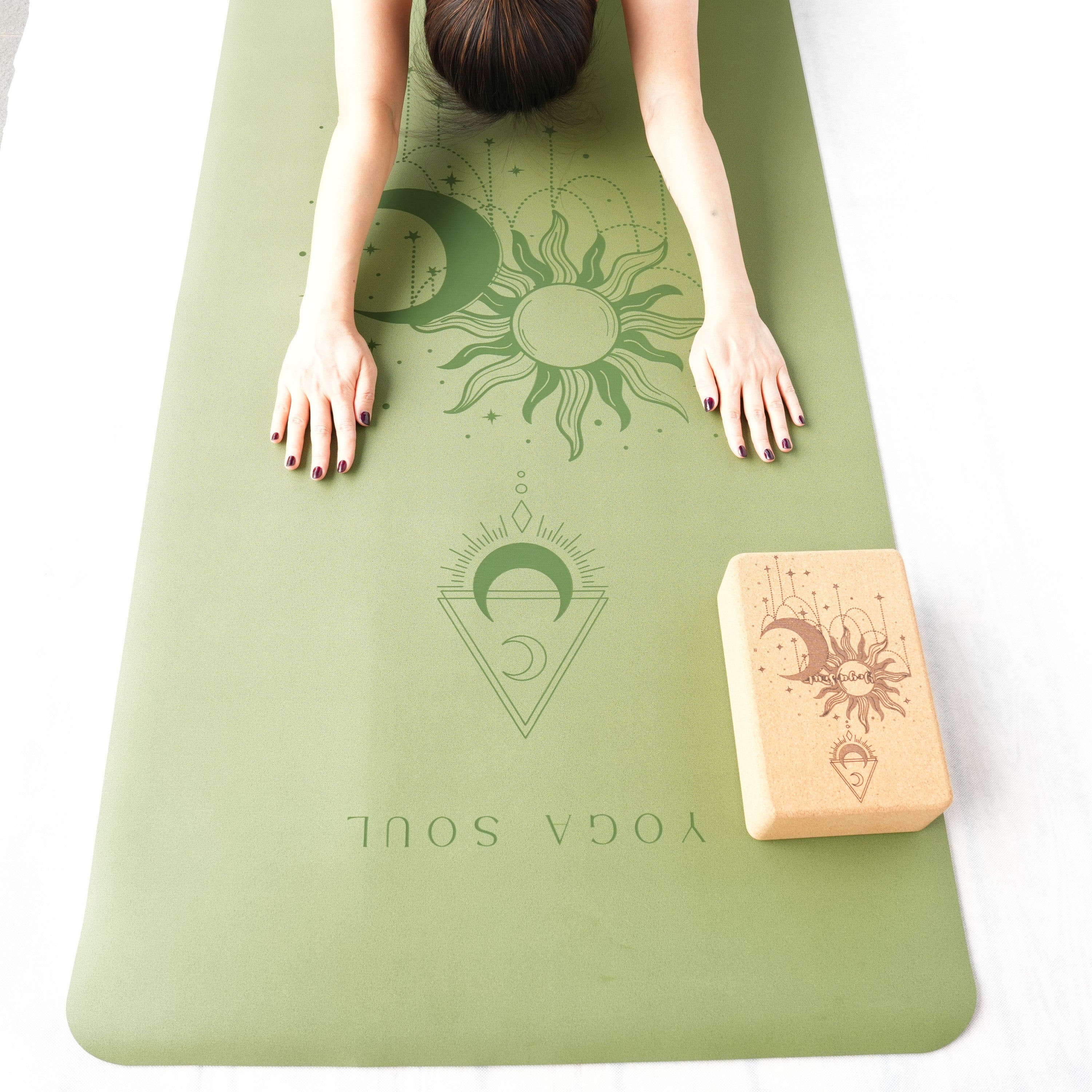 PowerPro Yoga Mat | Olive Sun and Moon
