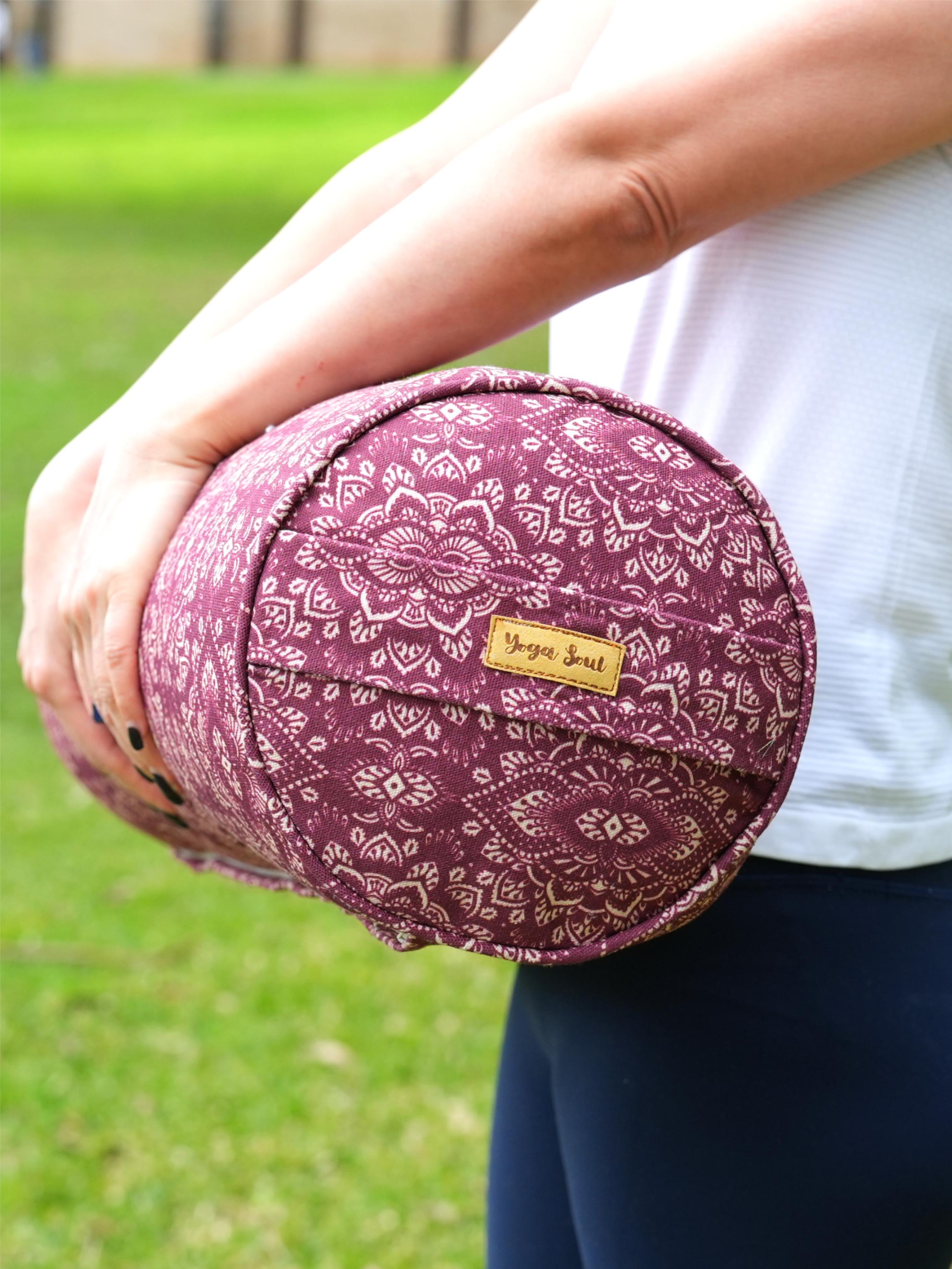 Round Yoga Bolster | Mandala | Amethyst