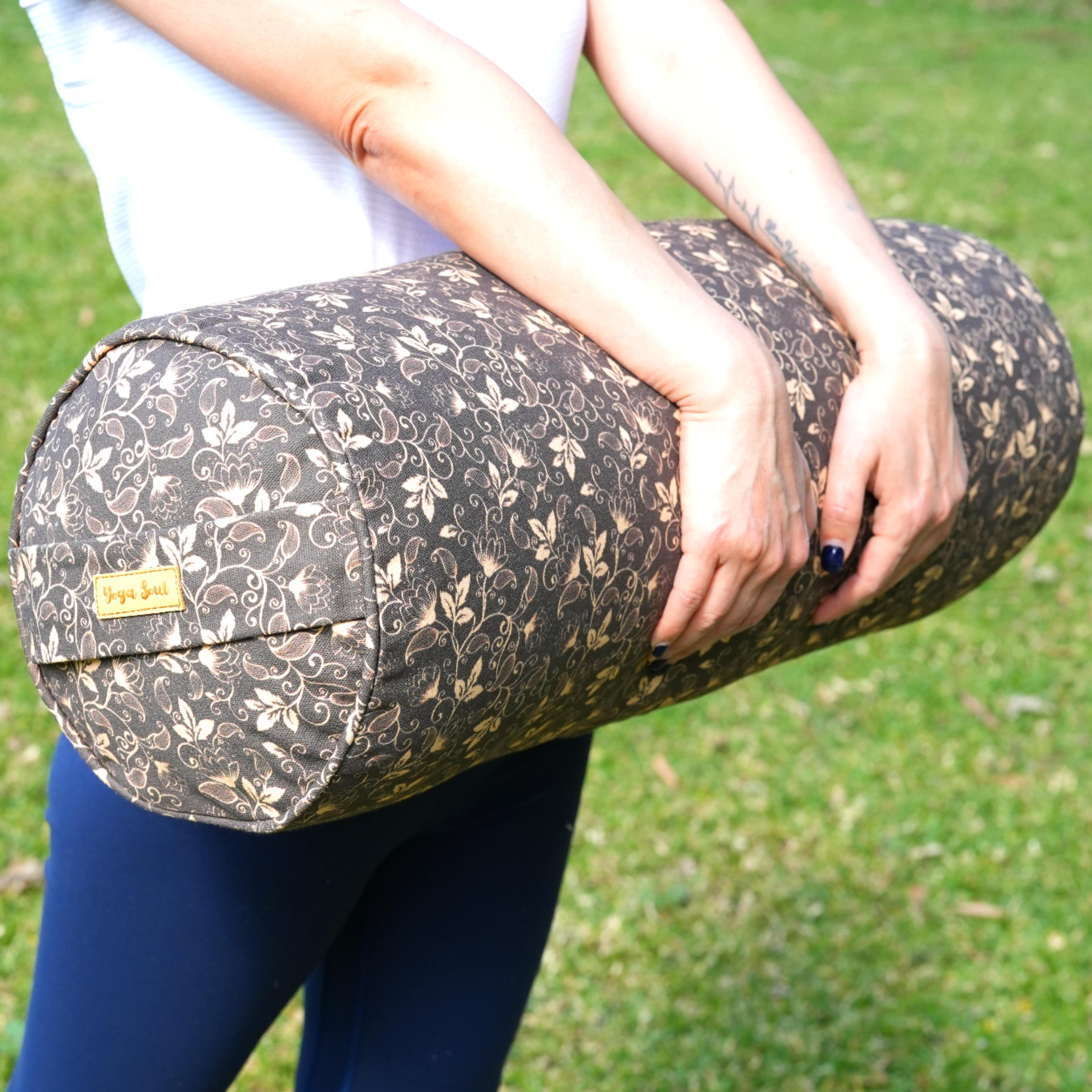 Round Yoga Bolster | Lotus | Coffee