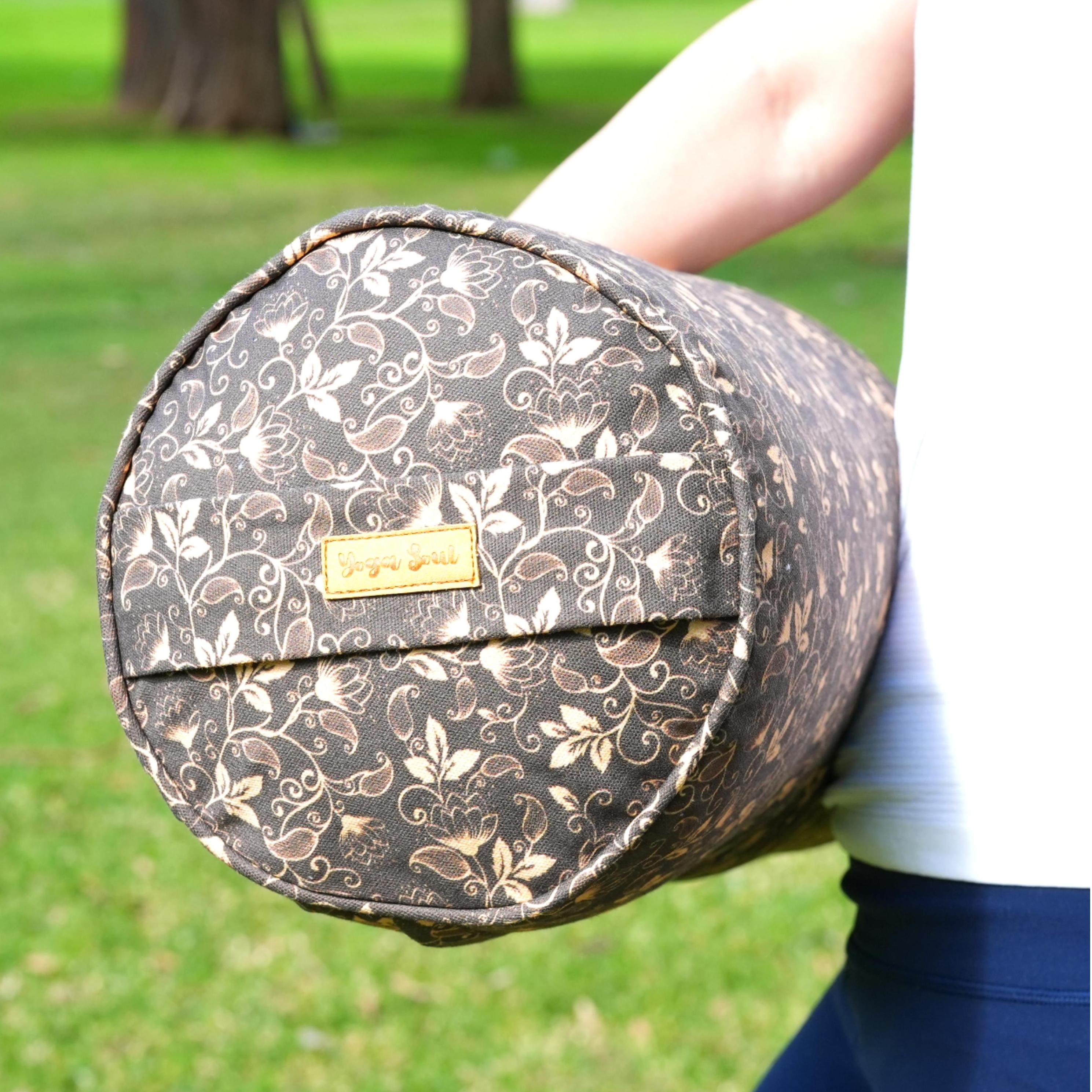 Round Yoga Bolster | Lotus | Coffee