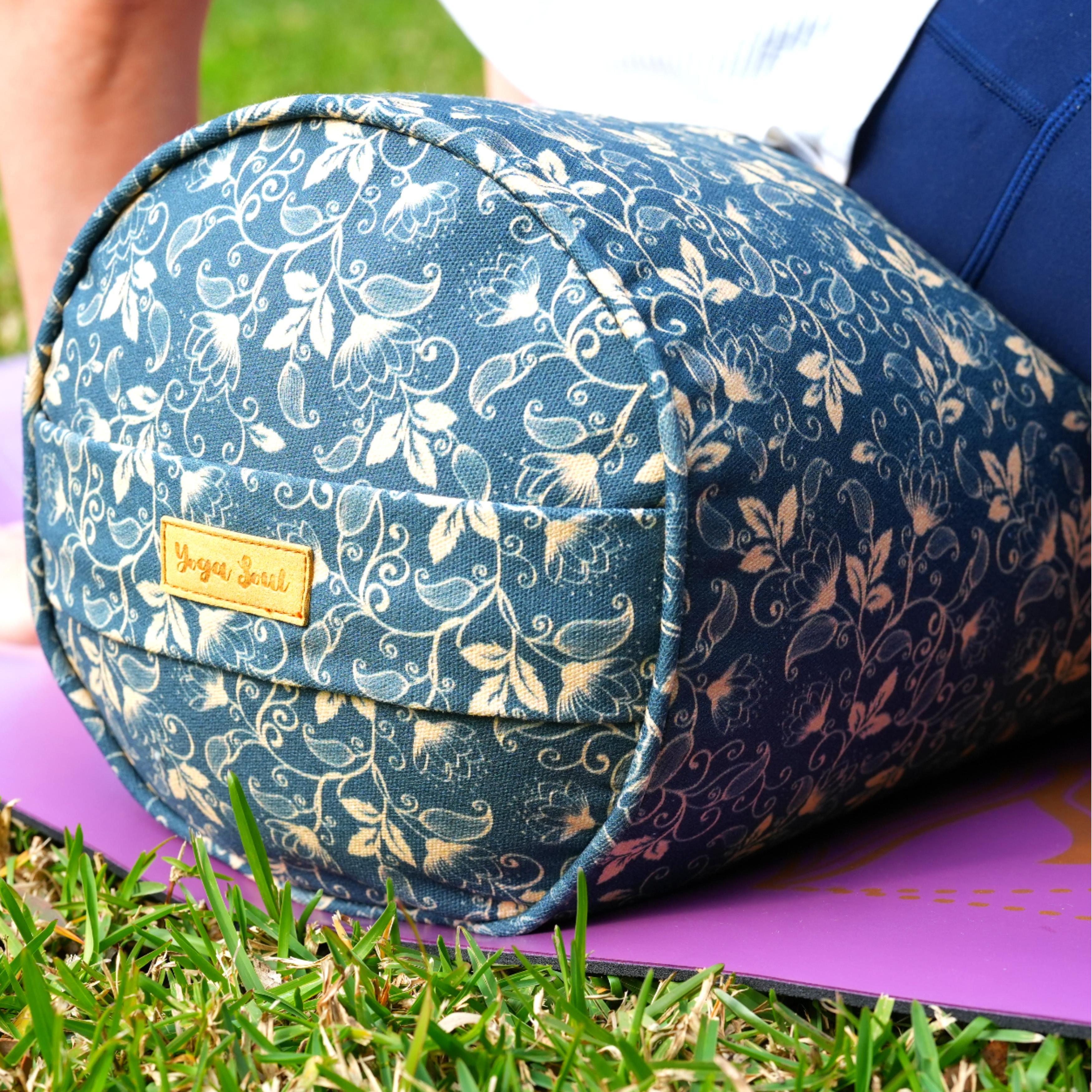Round Yoga Bolster | Lotus | Deep Ocean