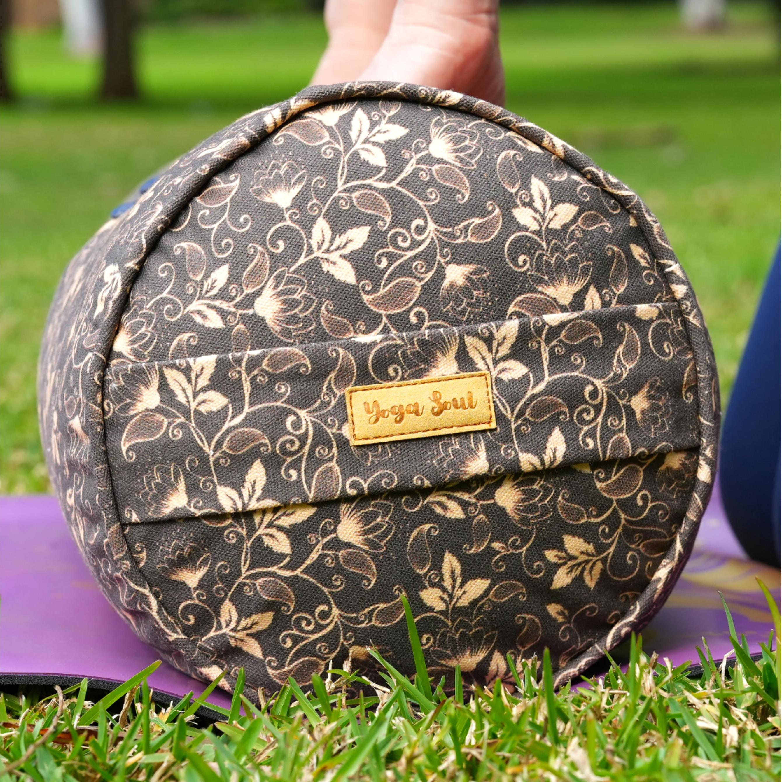 Round Yoga Bolster | Lotus | Coffee
