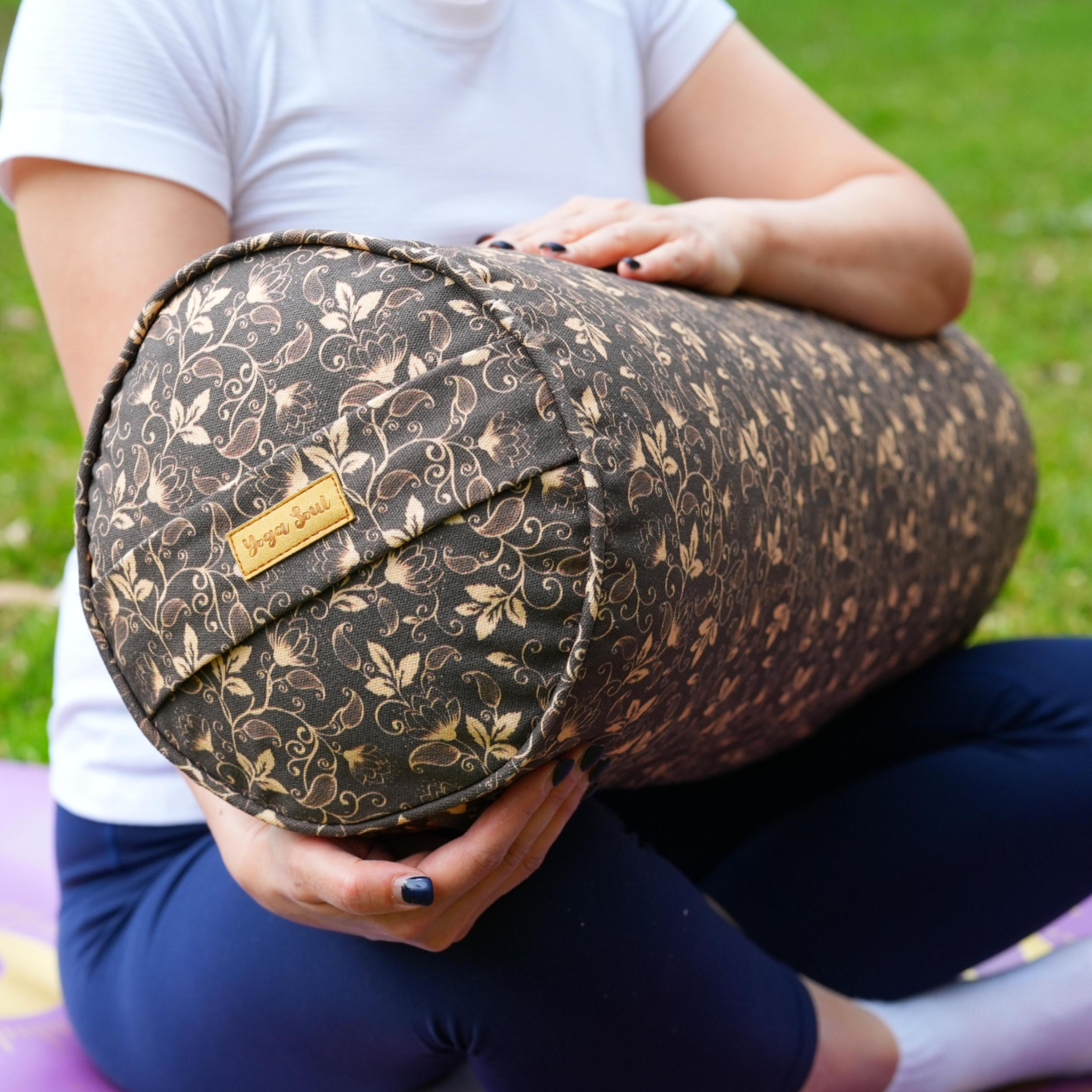 Round Yoga Bolster | Lotus | Coffee