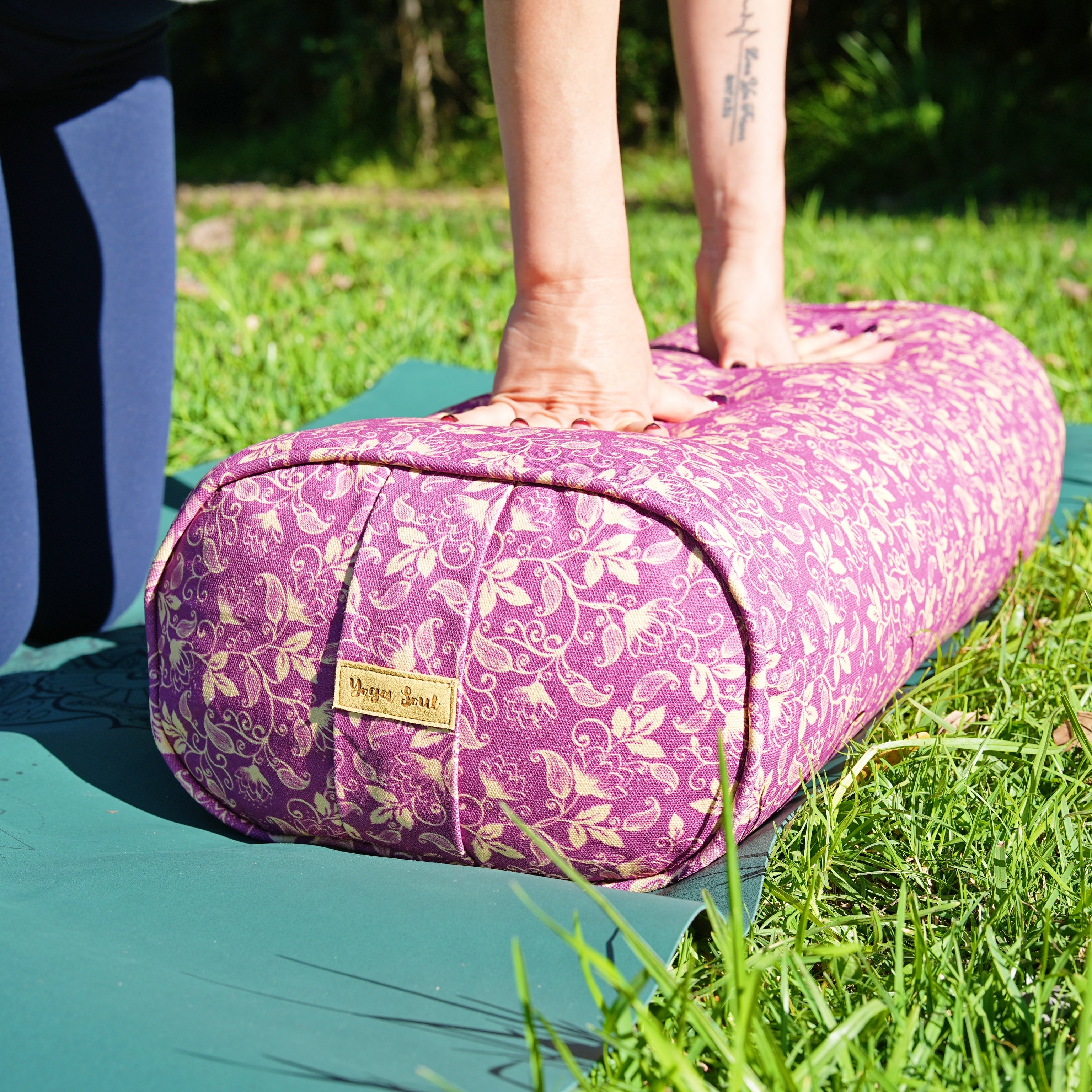 Oval Yoga Bolster | Shanti Lotus| Amethyst