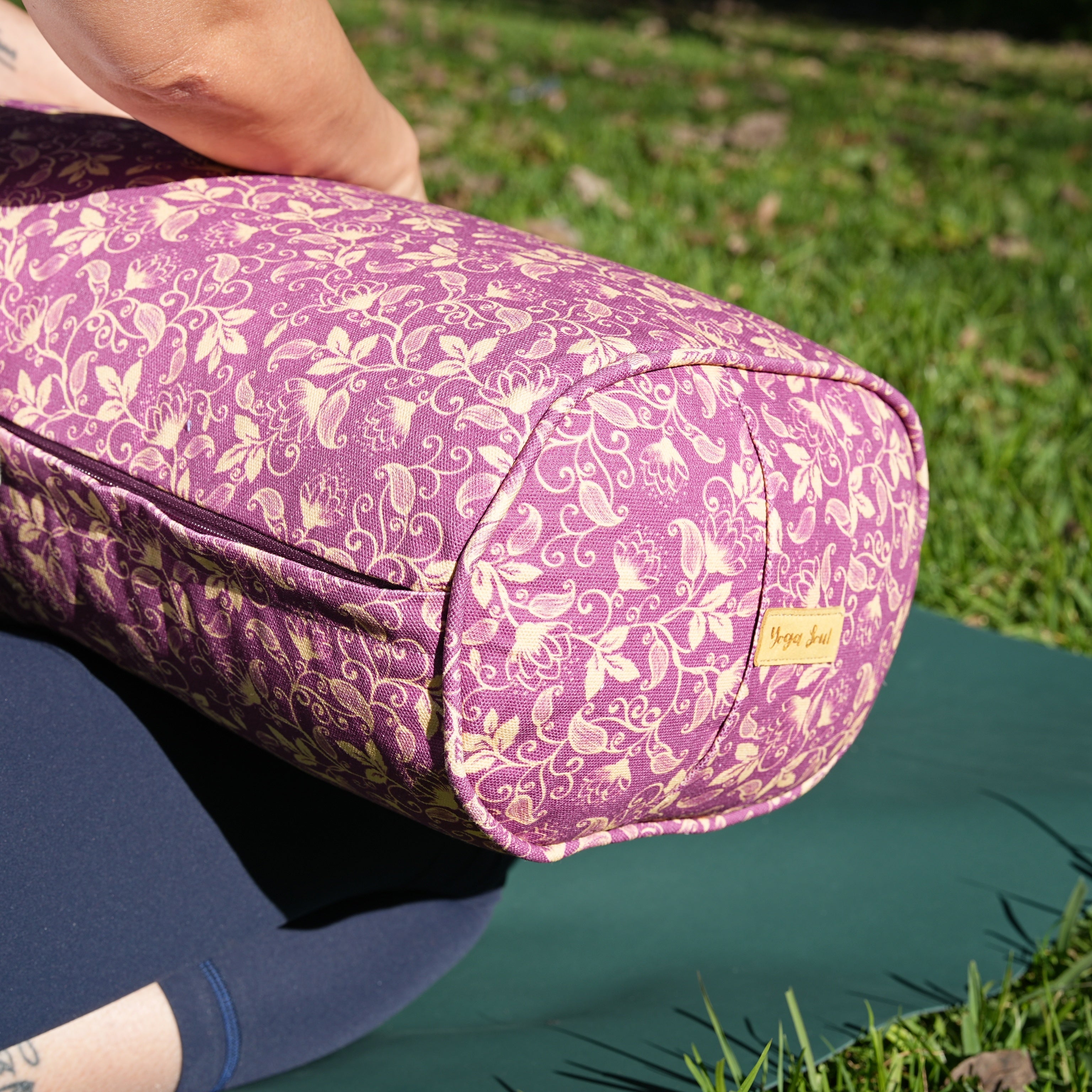 Oval Yoga Bolster | Shanti Lotus| Amethyst