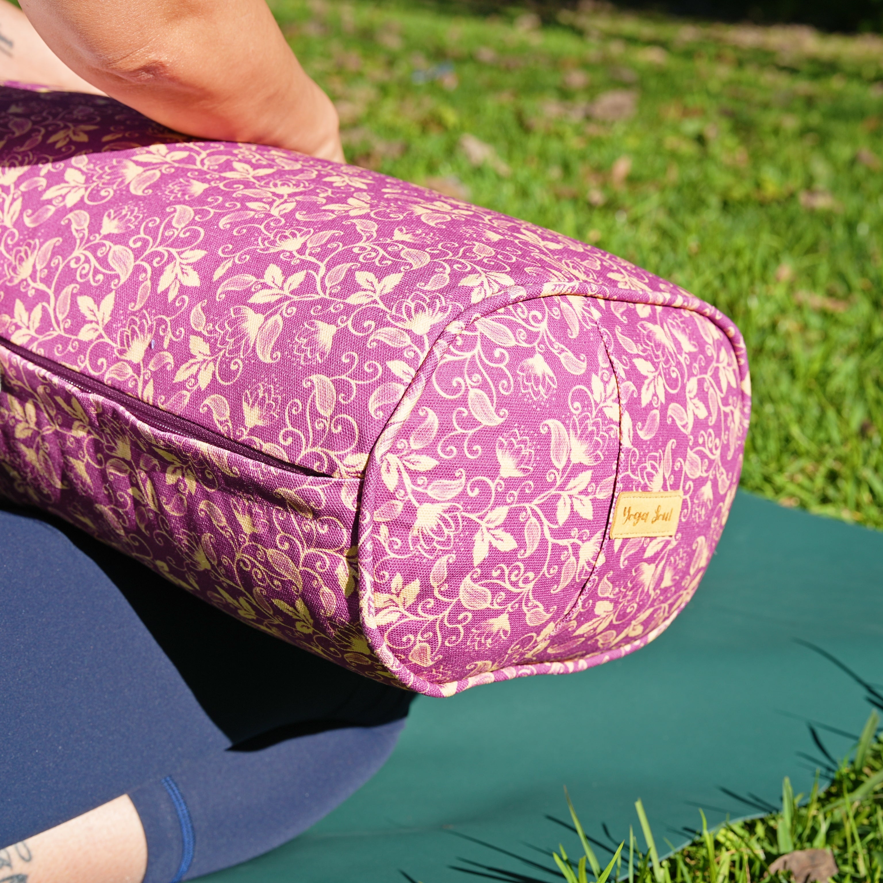 Oval Yoga Bolster | Shanti Lotus| Amethyst