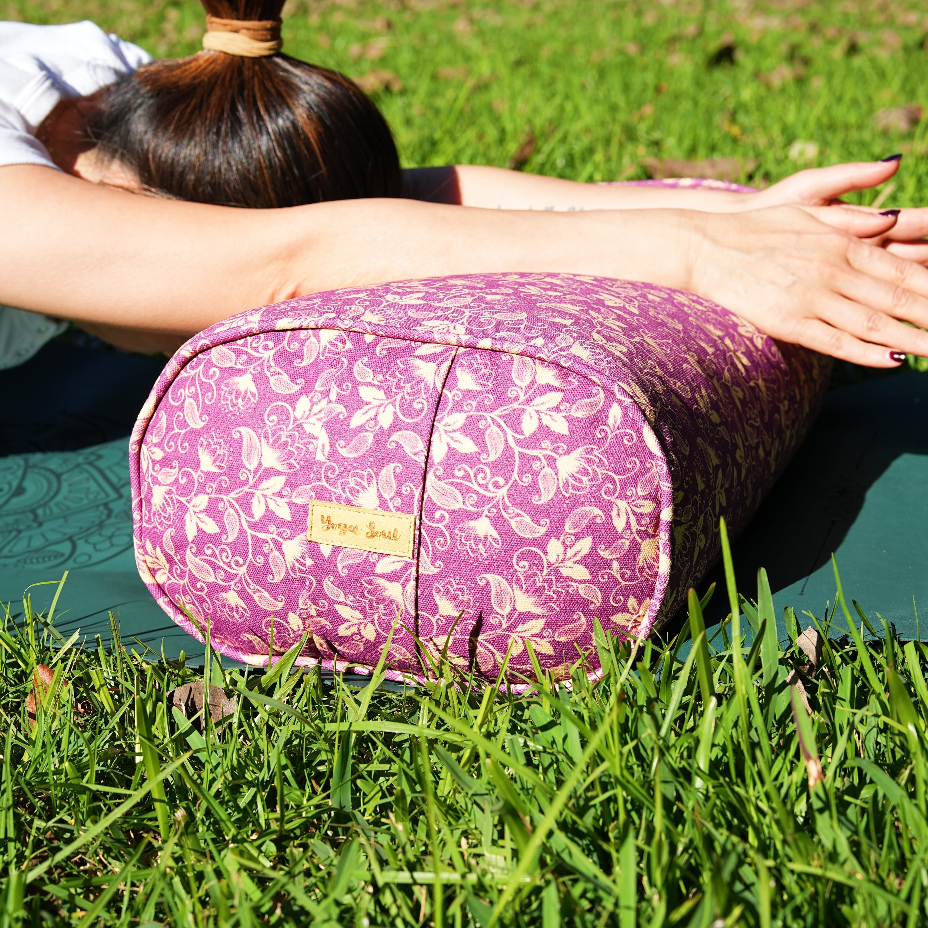 Oval Yoga Bolster | Shanti Lotus| Amethyst