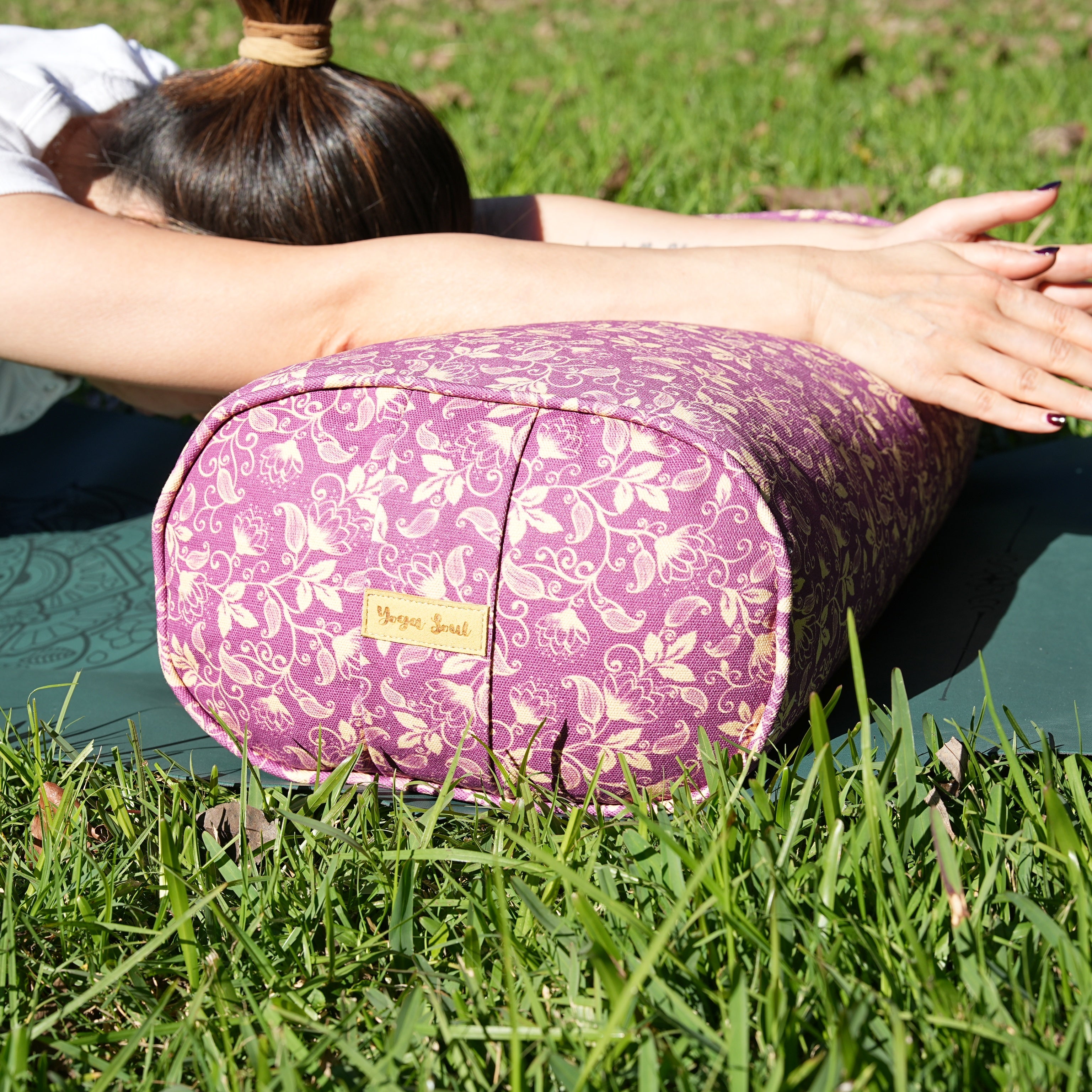 Oval Yoga Bolster | Shanti Lotus| Amethyst