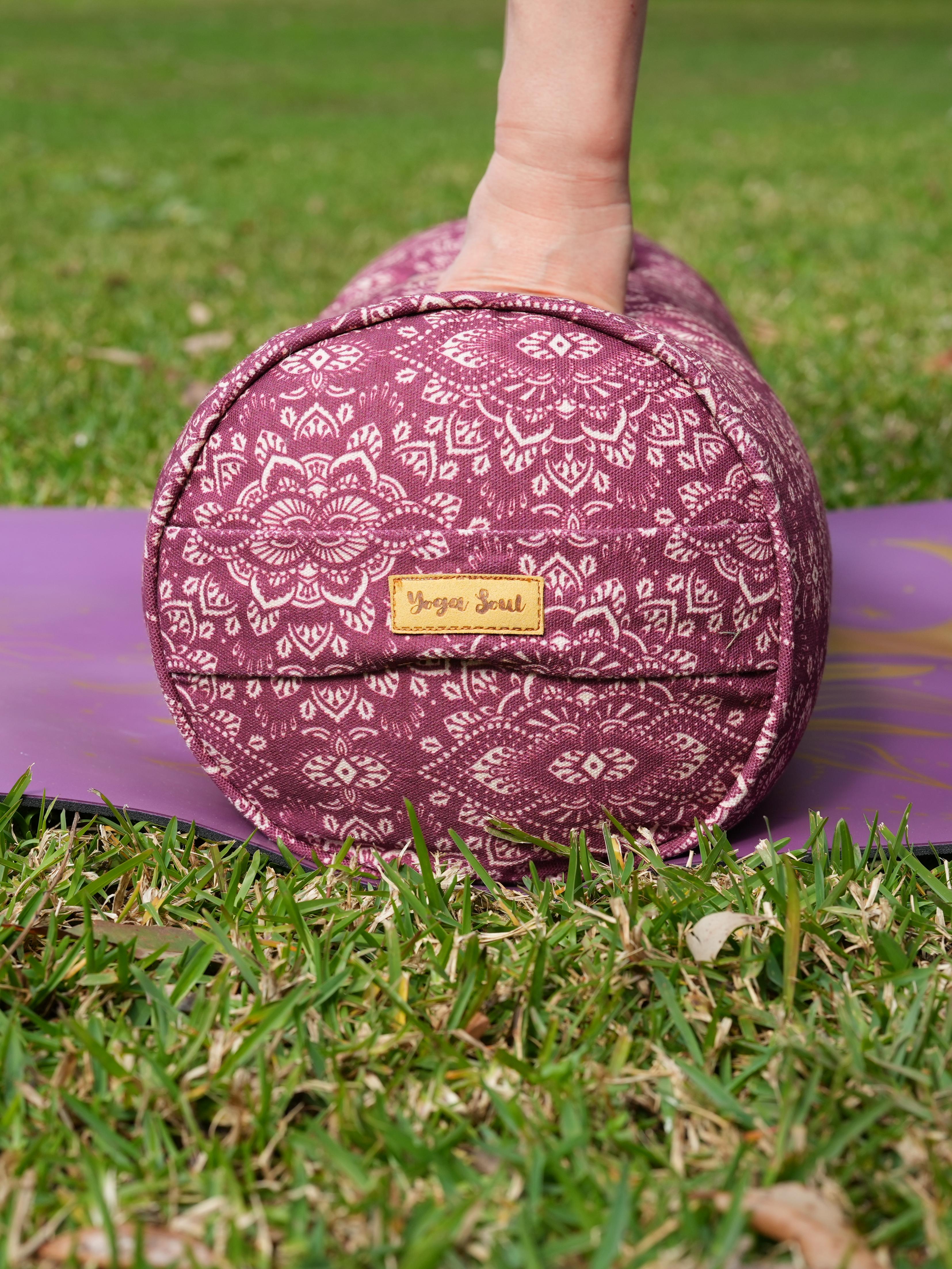 Round Yoga Bolster | Mandala | Amethyst