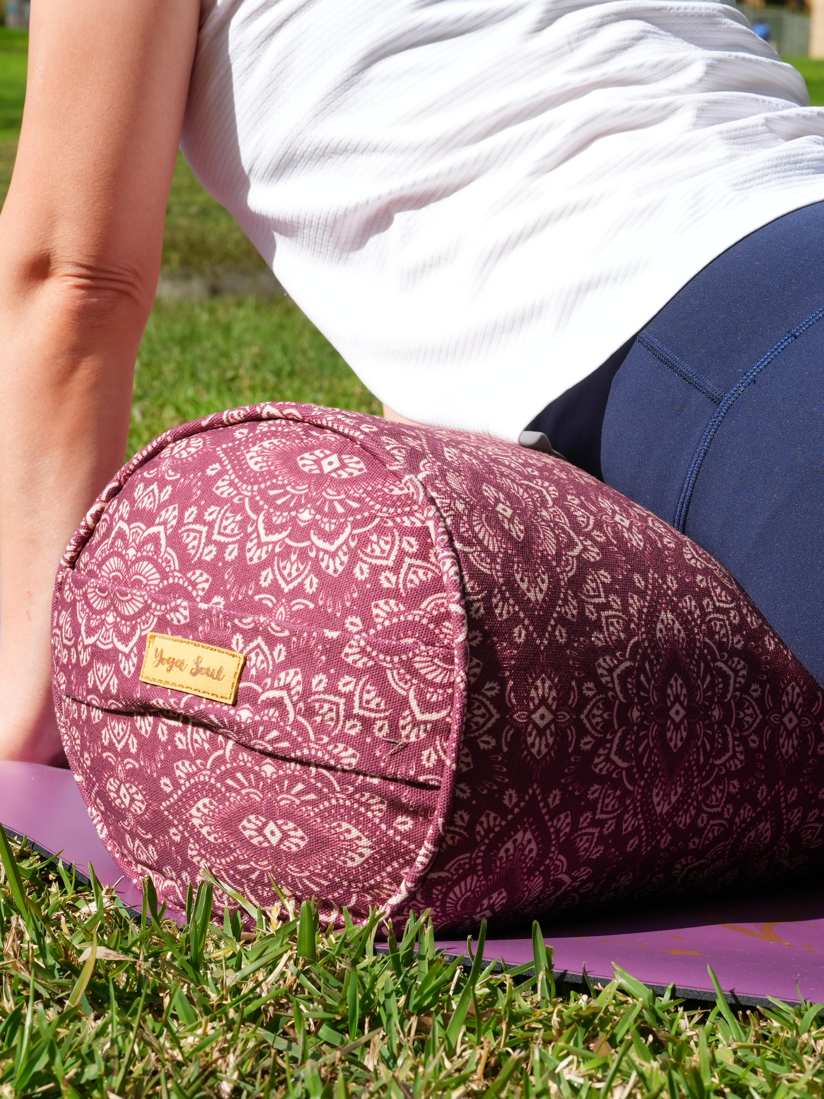 Round Yoga Bolster | Mandala | Amethyst