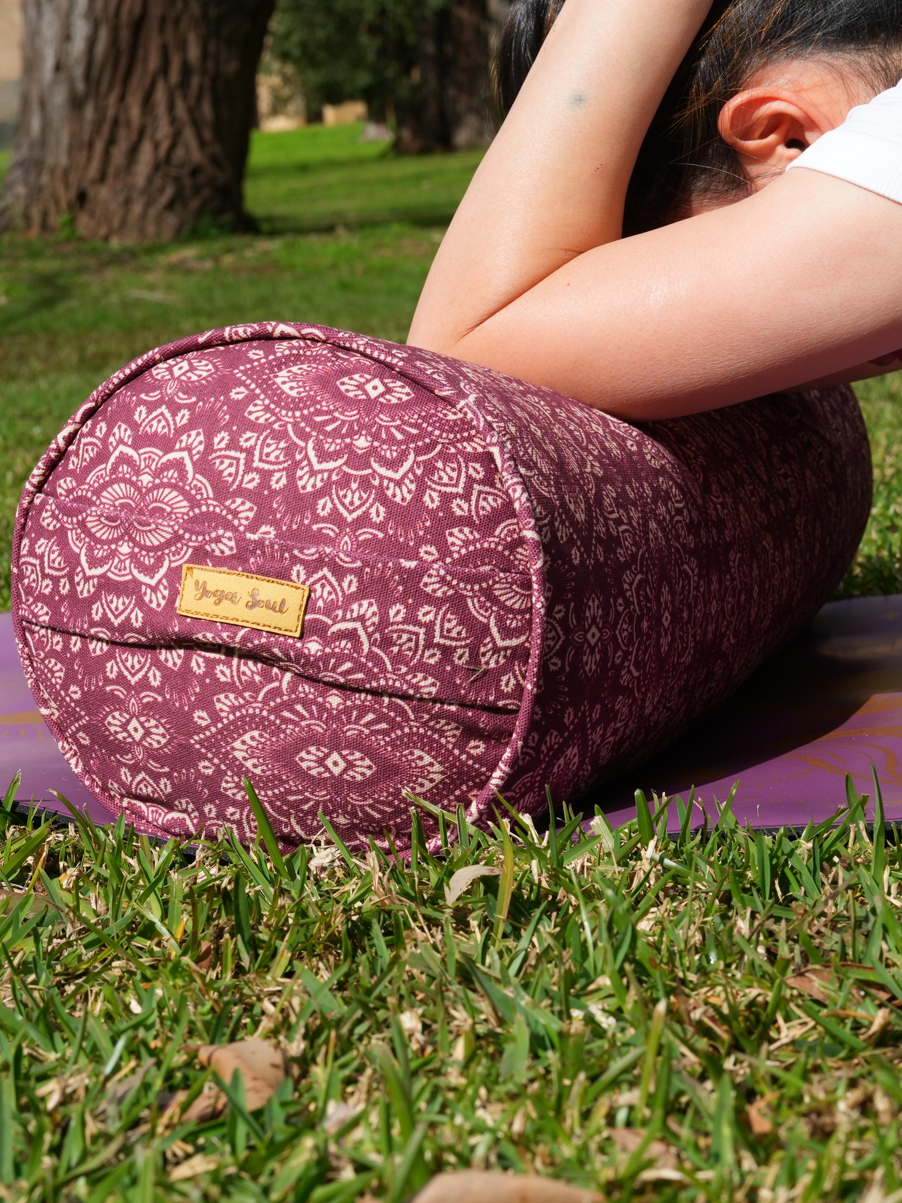 Round Yoga Bolster | Mandala | Amethyst