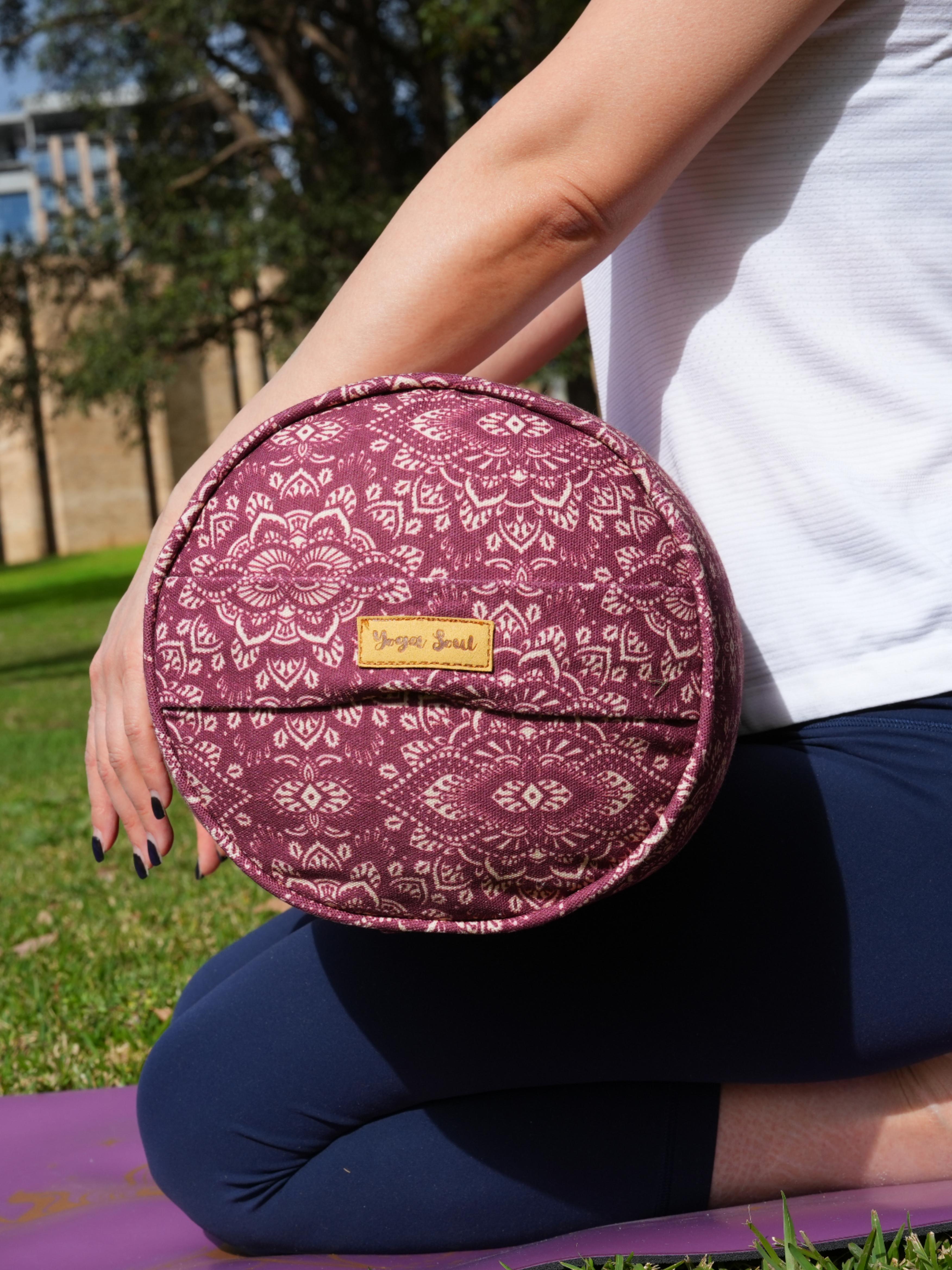 Round Yoga Bolster | Mandala | Amethyst