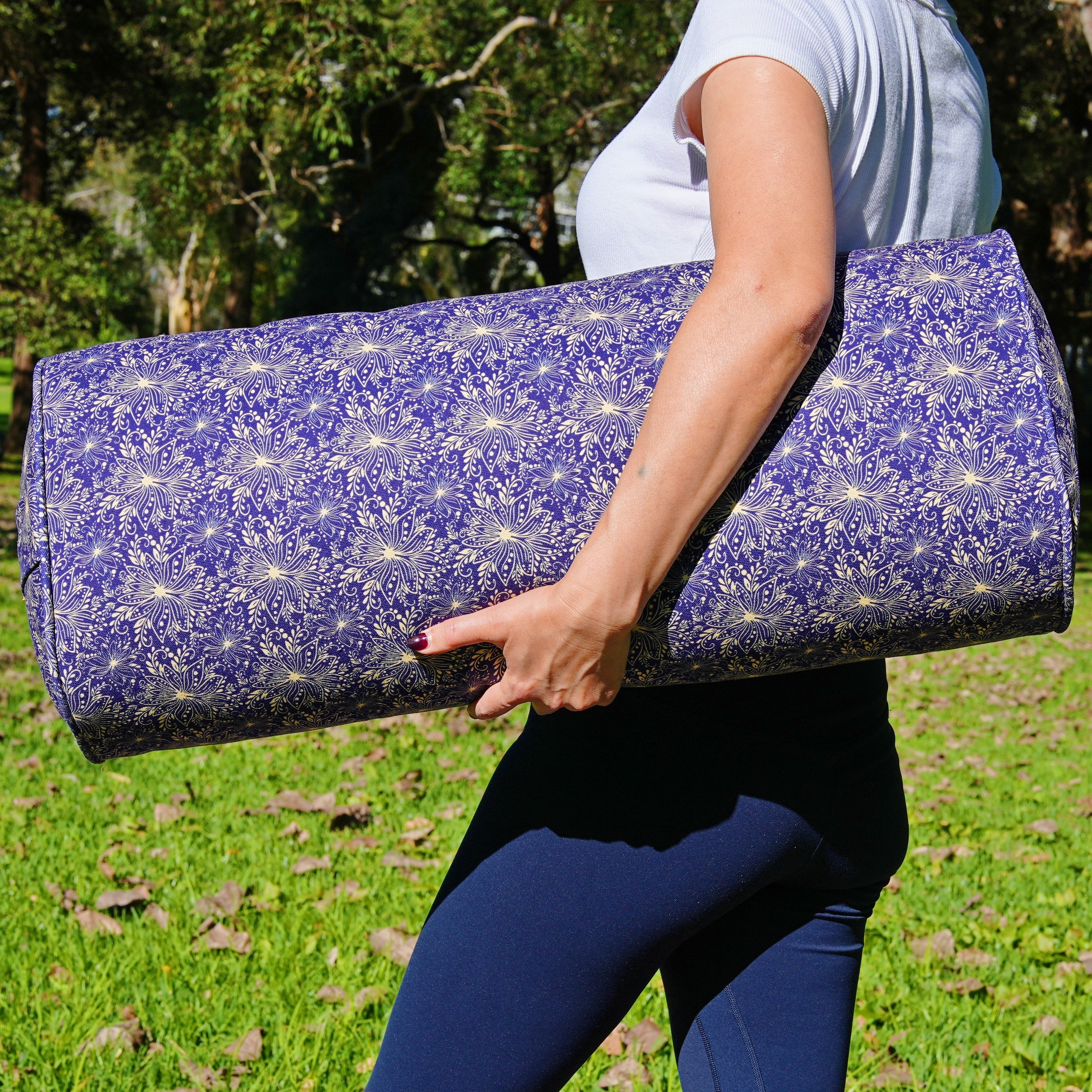 Oval Yoga Bolster | Sattva Lotus | Midnight