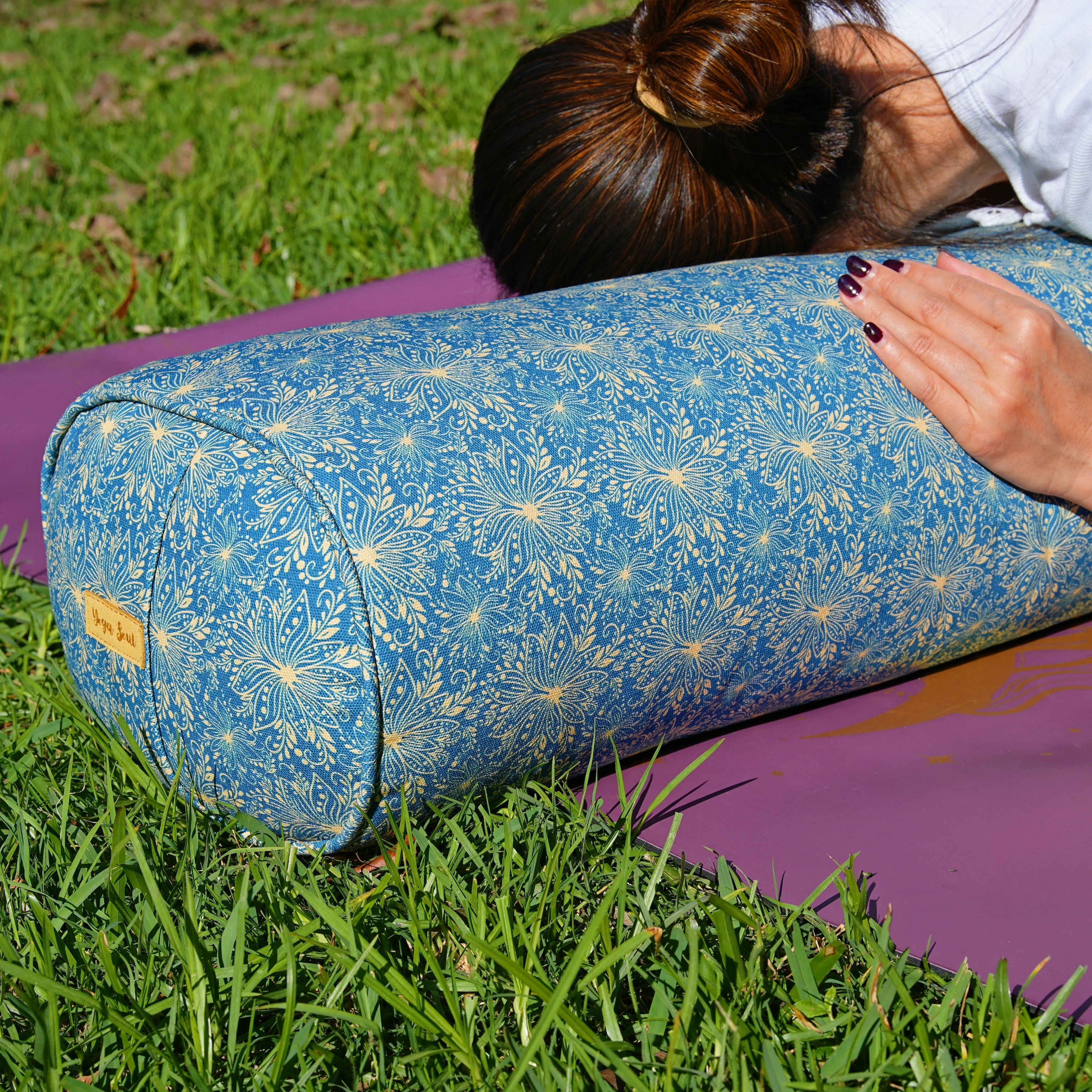 Oval Yoga Bolster | Sattva Lotus | Indigo